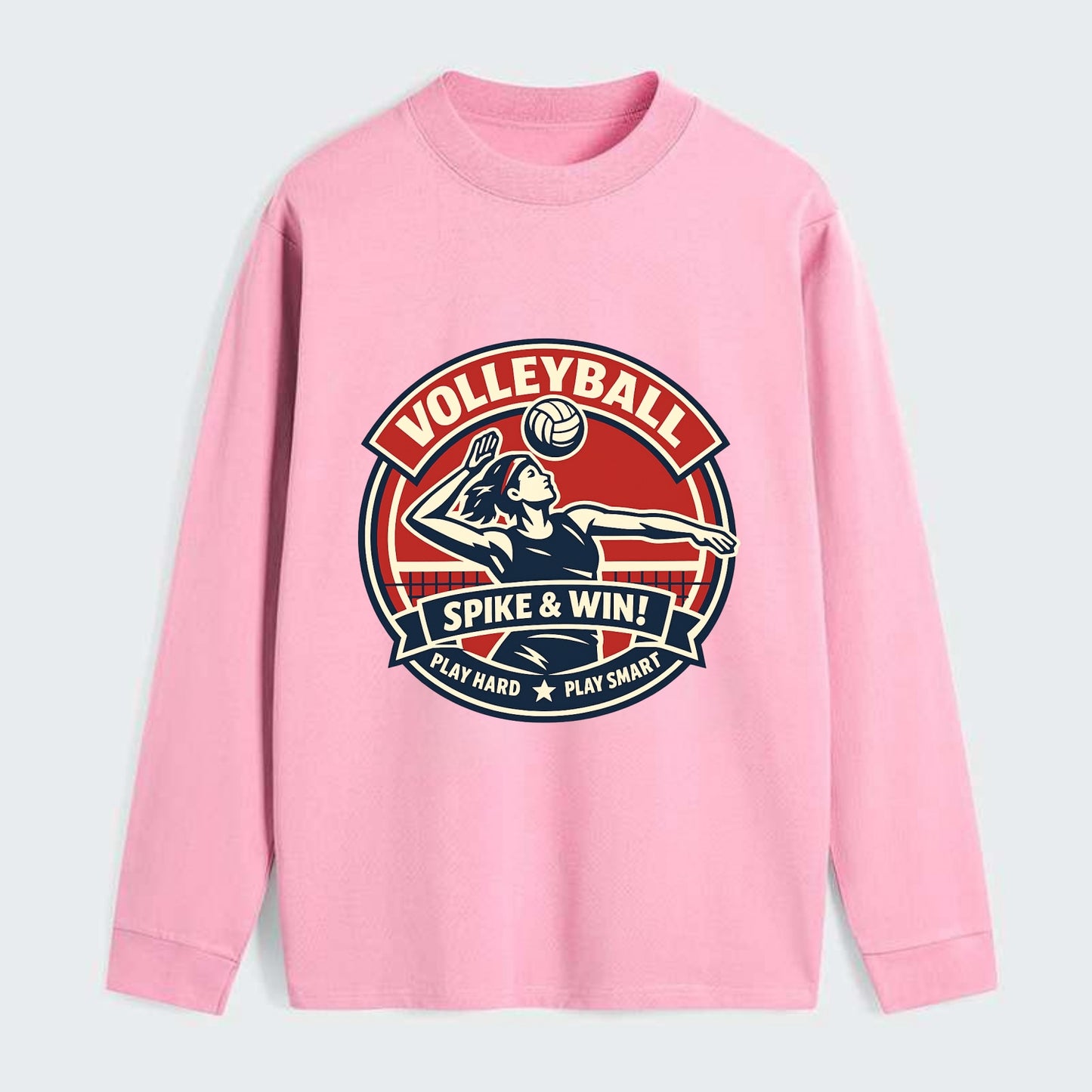 Dynamic Spike Emblem - Classic Long Sleeve Shirt - Pink