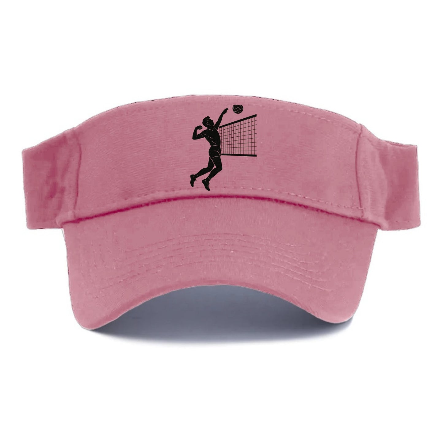 Volleyball player spiking at the net - Visor - Pink