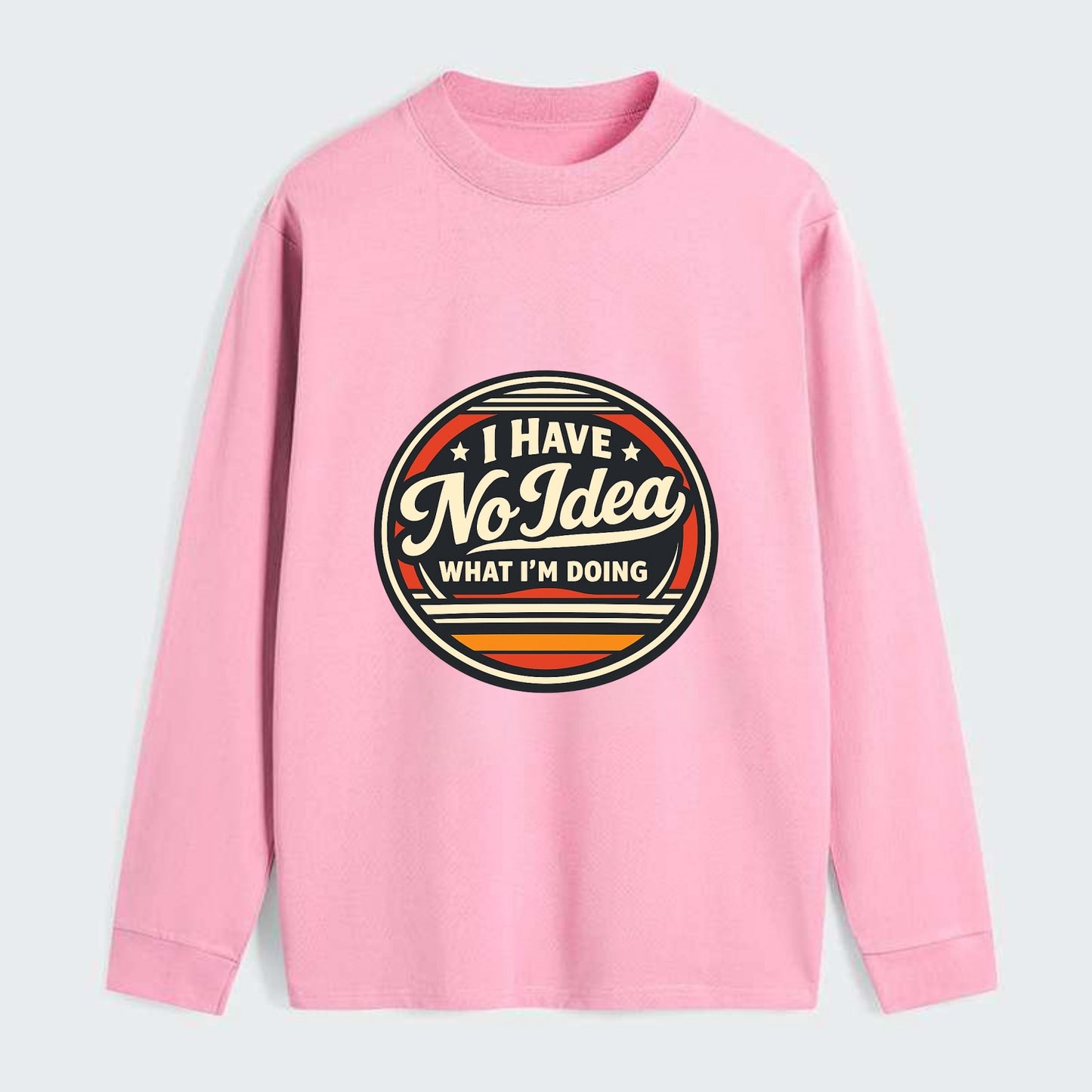 Confidently Clueless Emblem - Classic Long Sleeve Shirt - Pink