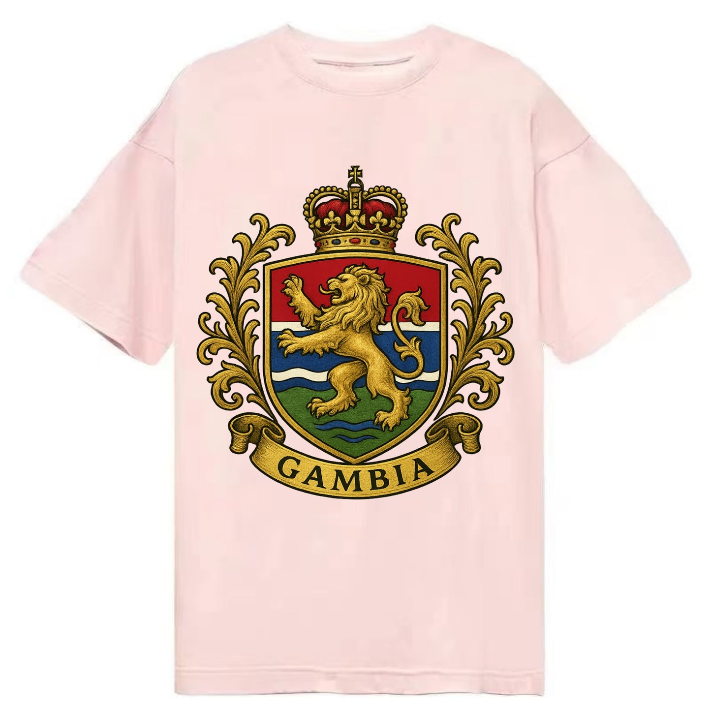 Gambia Heritage Badge - Classic T-shirt - Pink