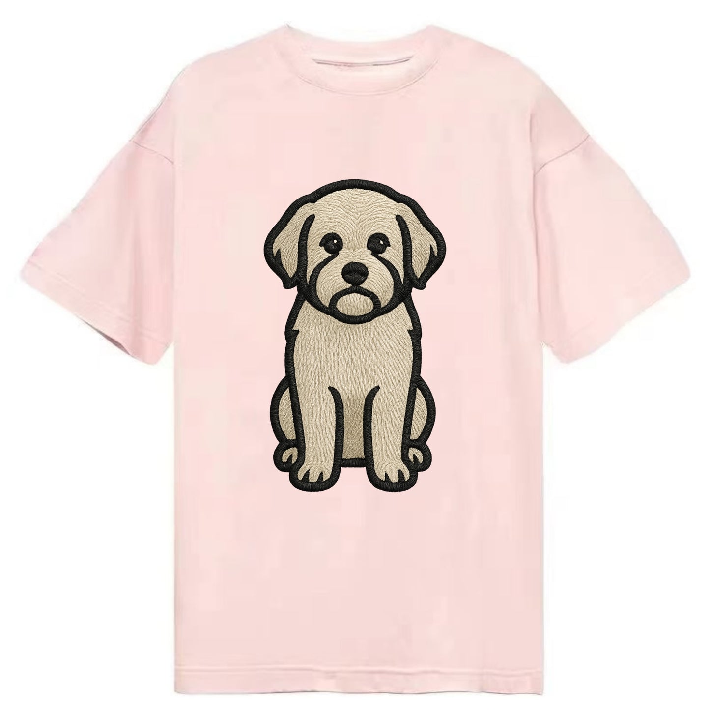 Havanese - Cream colored sitting pose - Classic T-shirt - Pink