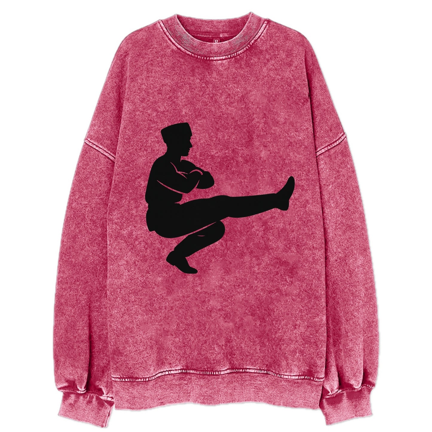 Russian Cossack dancer squat kick - Vintage Sweatshirt - Pink
