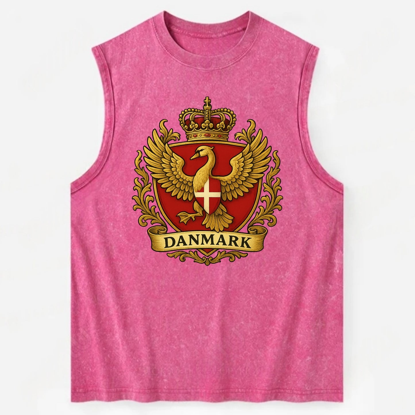 Denmark Heritage Badge - Vintage Washed Tank - Pink