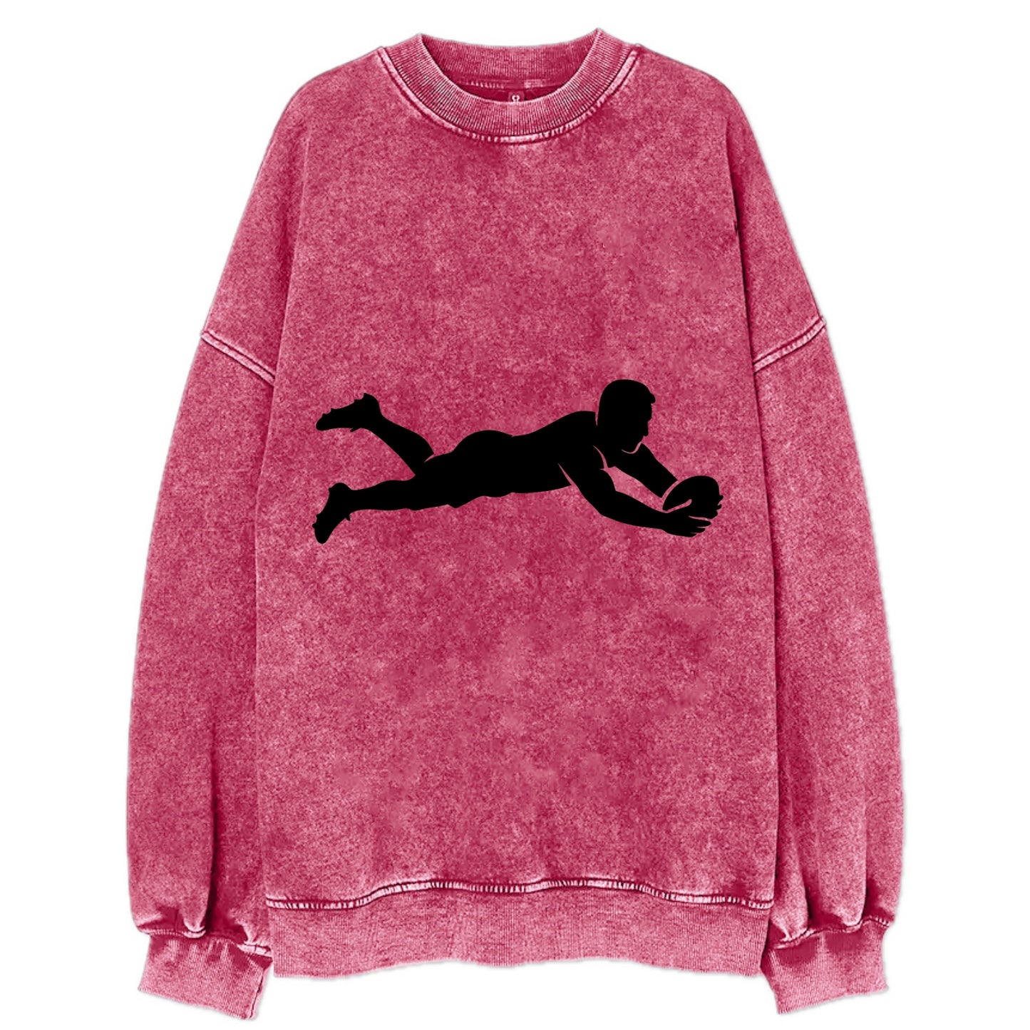 Rugby player diving for try - Vintage Sweatshirt - Pink