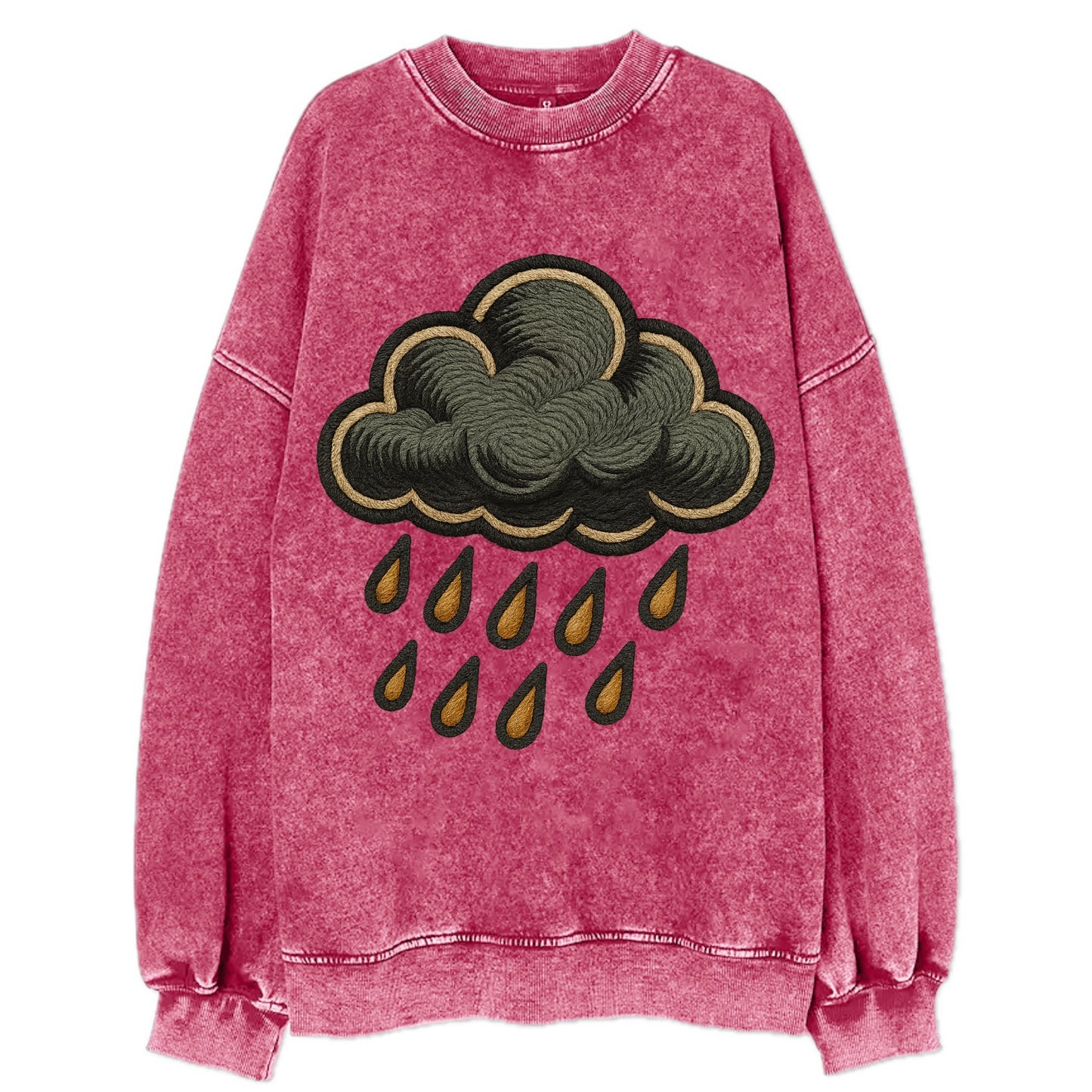 Rain Cloud - Vintage Sweatshirt - Pink