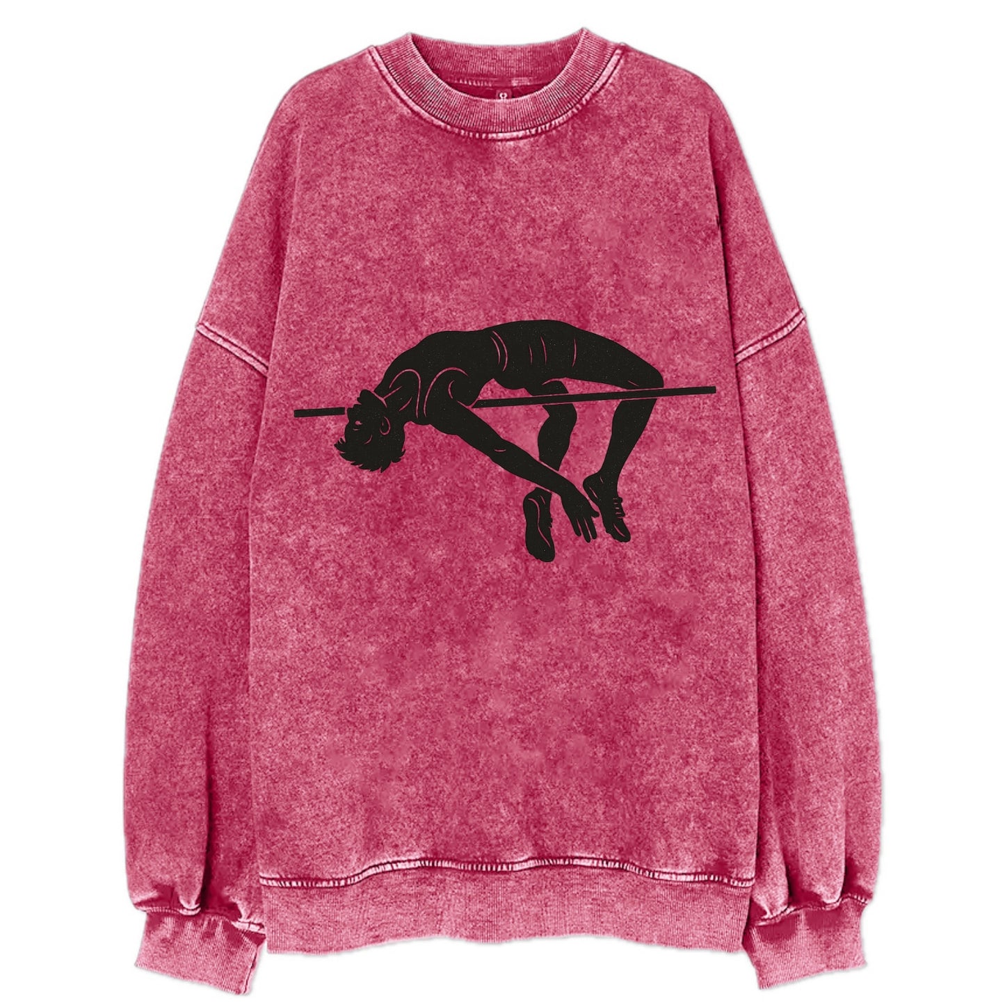 High jumper arching over bar - Vintage Sweatshirt - Pink