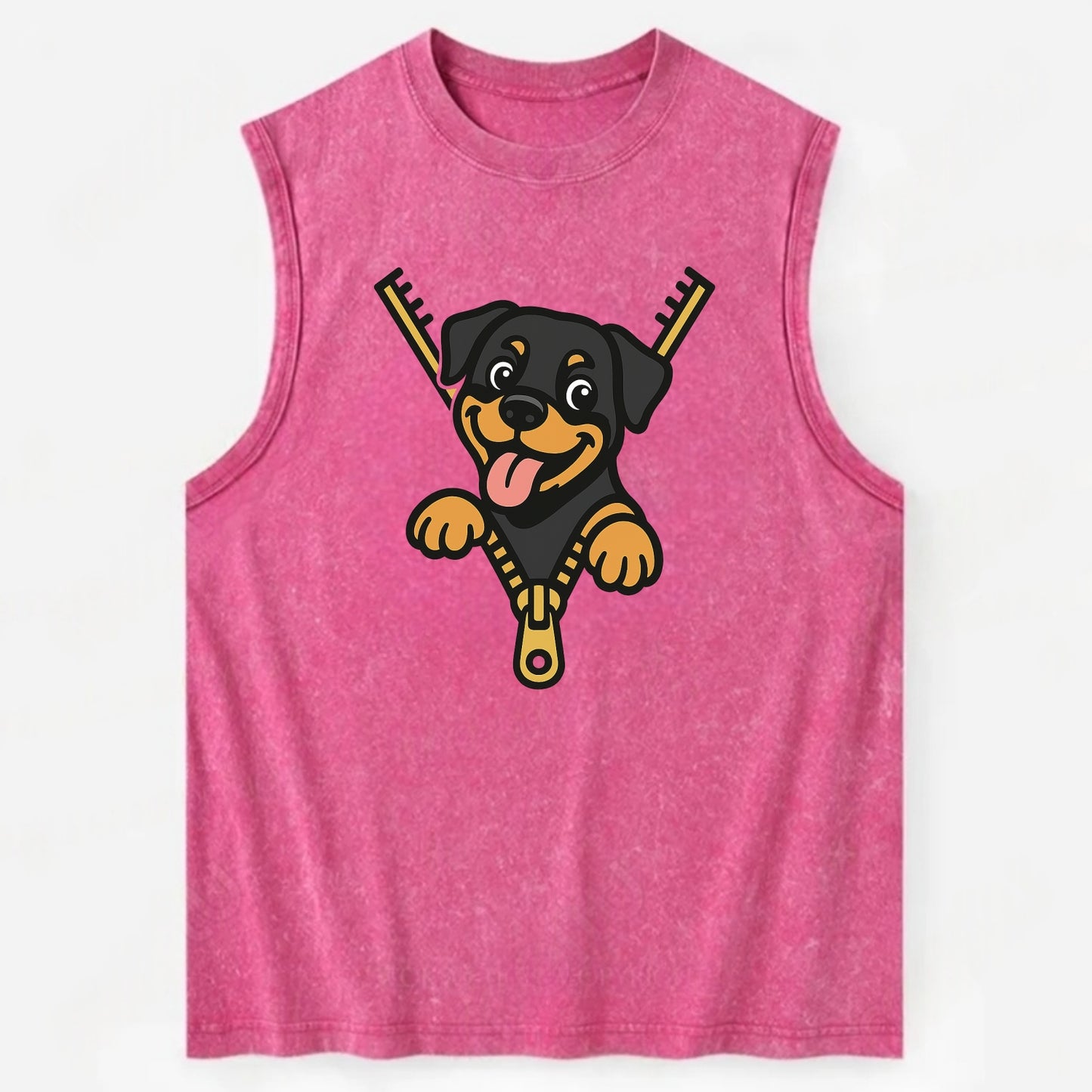 Rottweiler - Vintage Washed Tank - Pink
