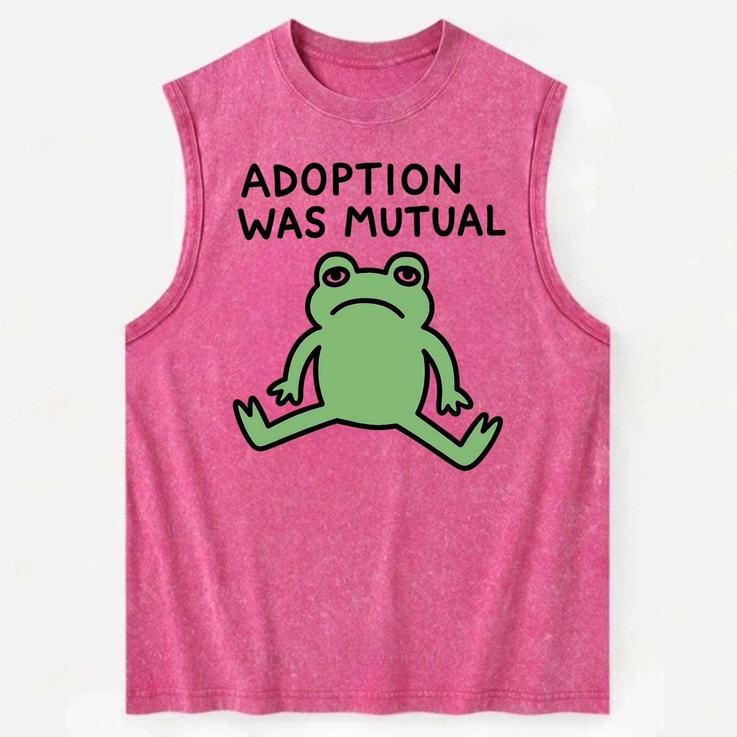 ADOPTION WAS MUTUAL | Animal choosing human - Vintage Washed Tank - Pink