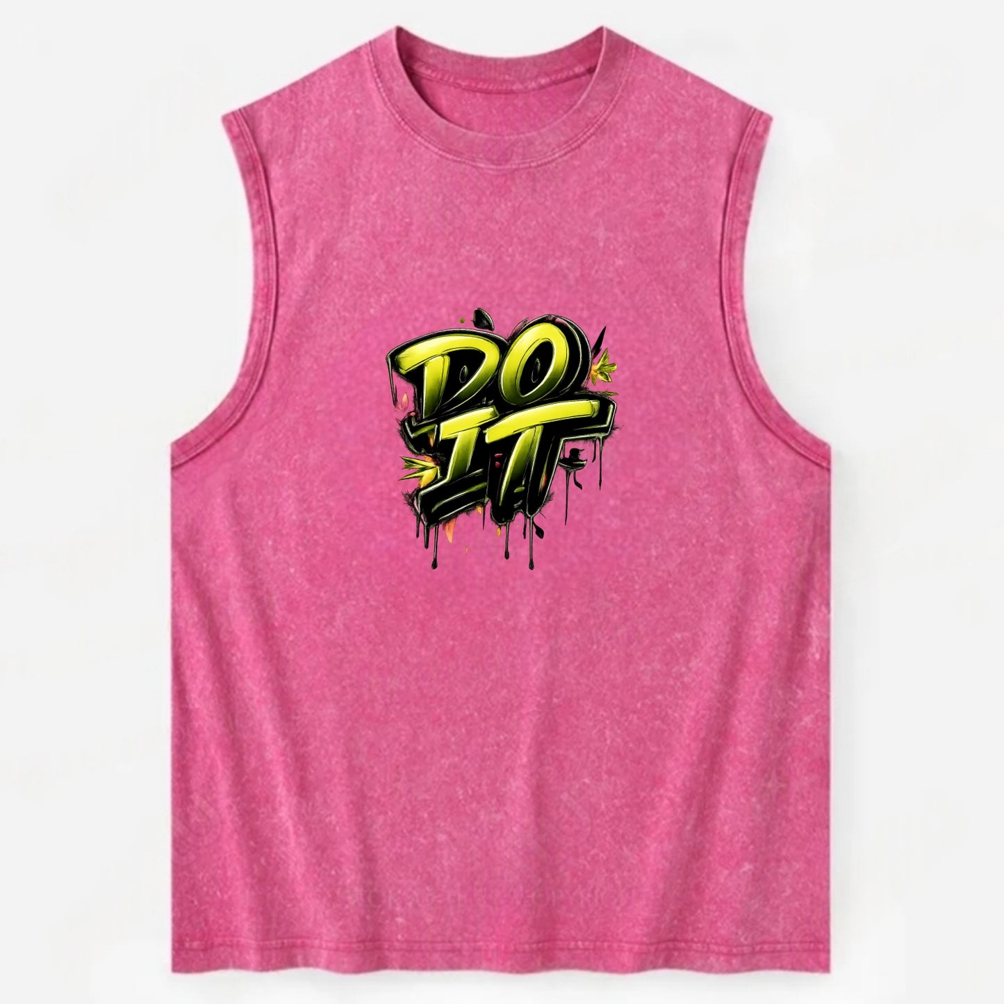Bold typography design - "DO IT" - just do it, stop waiting - Vintage Washed Tank - Pink