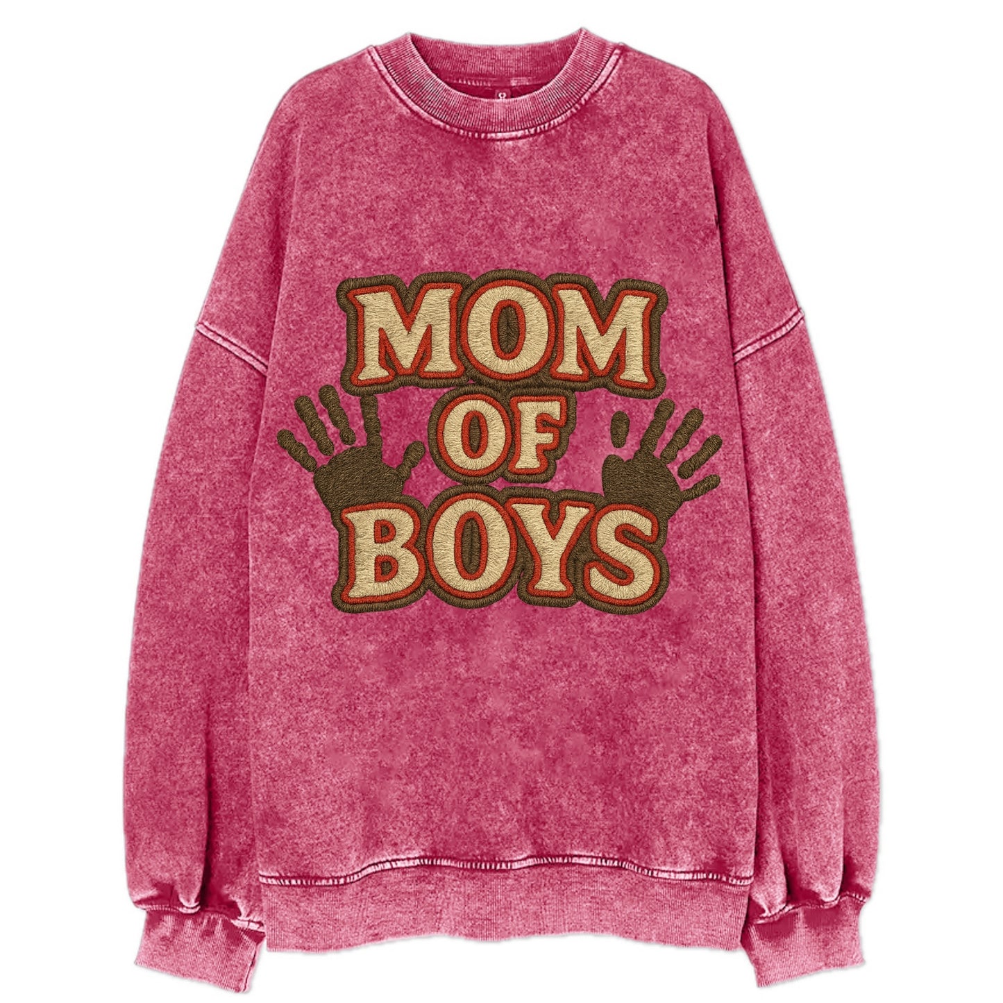 Mom Of Boys - Vintage Sweatshirt - Pink