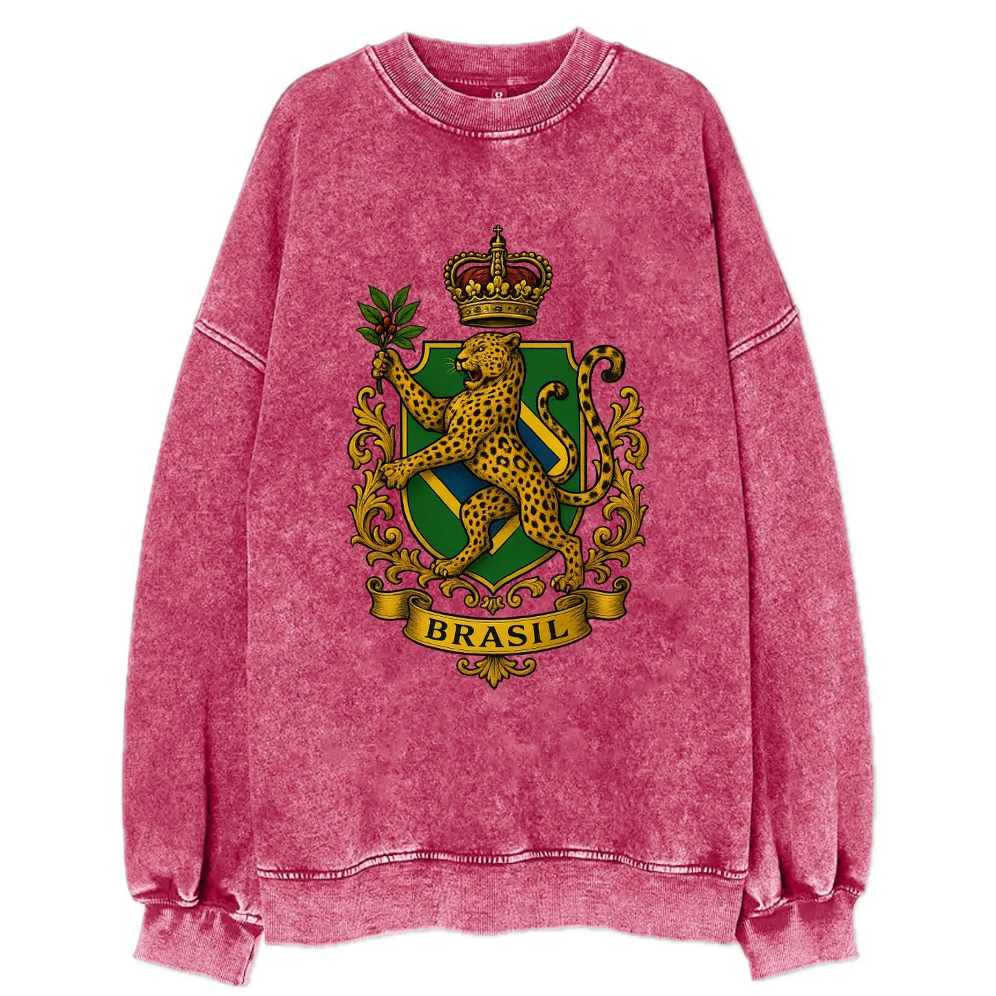 Brazil Jaguar Emblem - Vintage Sweatshirt - Pink