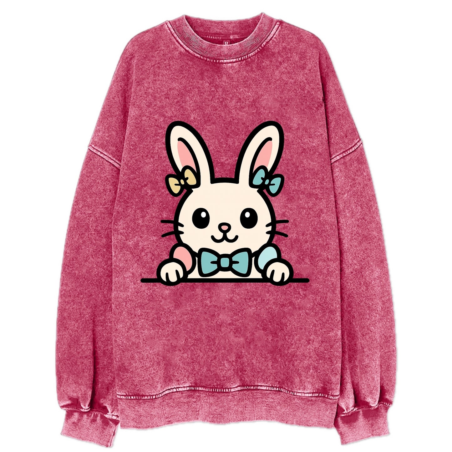 Easter Bunny - Vintage Sweatshirt - Pink