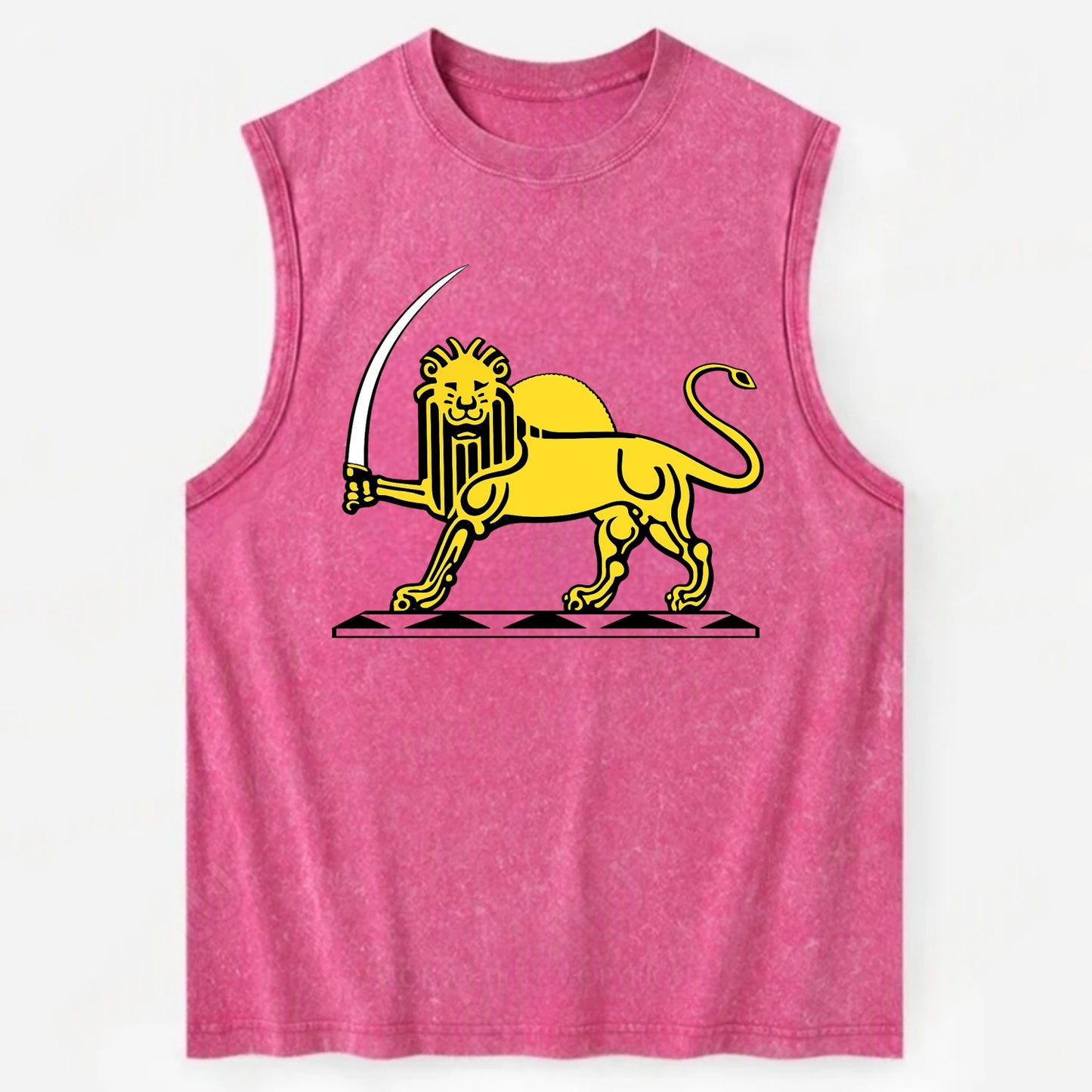 Lion Of The Rising Blade - Vintage Washed Tank - Pink