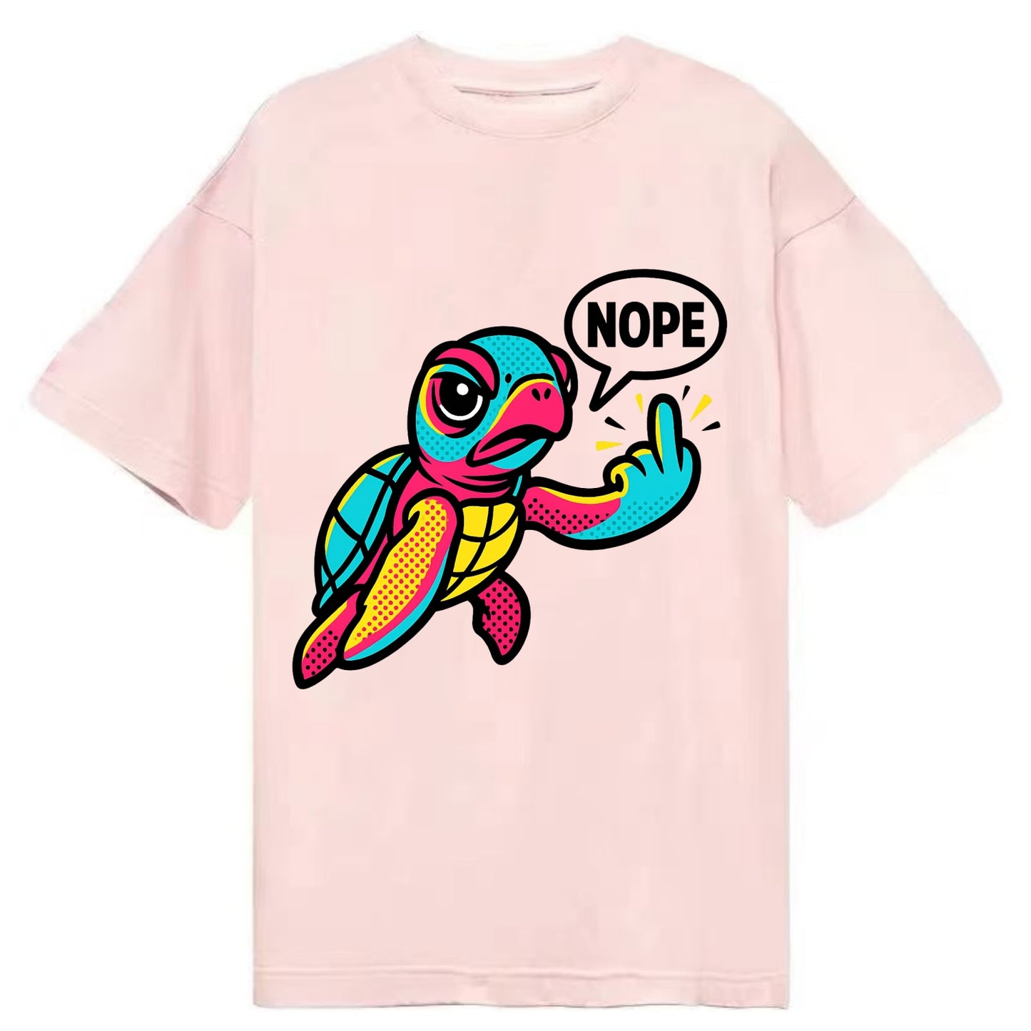 baby sea turtle swimming gracefully, one flipper extended sassily - Classic T-shirt - Pink