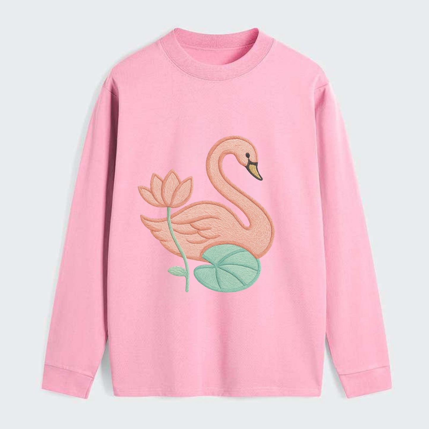 Coral Swan - Classic Long Sleeve Shirt - Pink