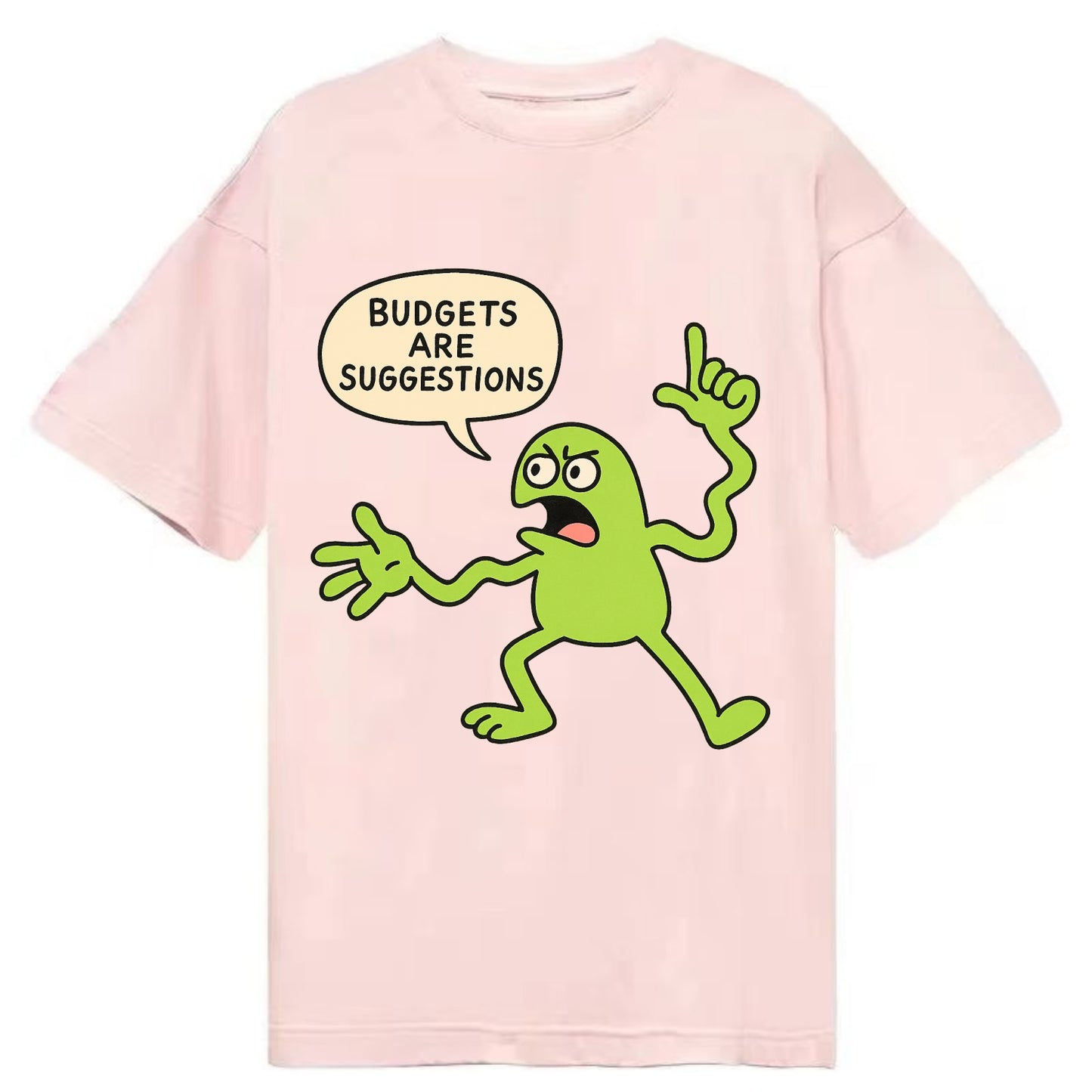 BUDGETS ARE SUGGESTIONS | Rebellious calculator - Classic T-shirt - Pink