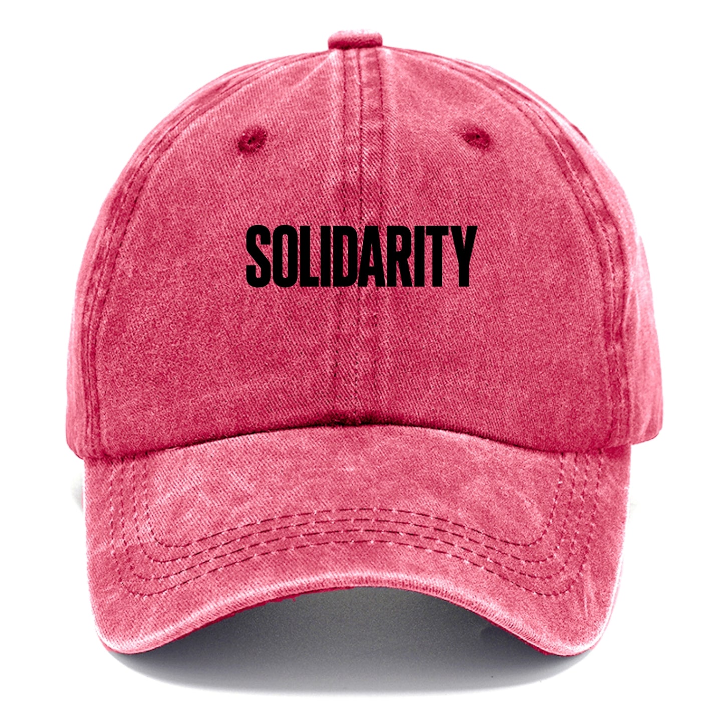 Bold typography design - "SOLIDARITY" - standing together, support - Classic Cap - Pomegranate Blush(Pink)