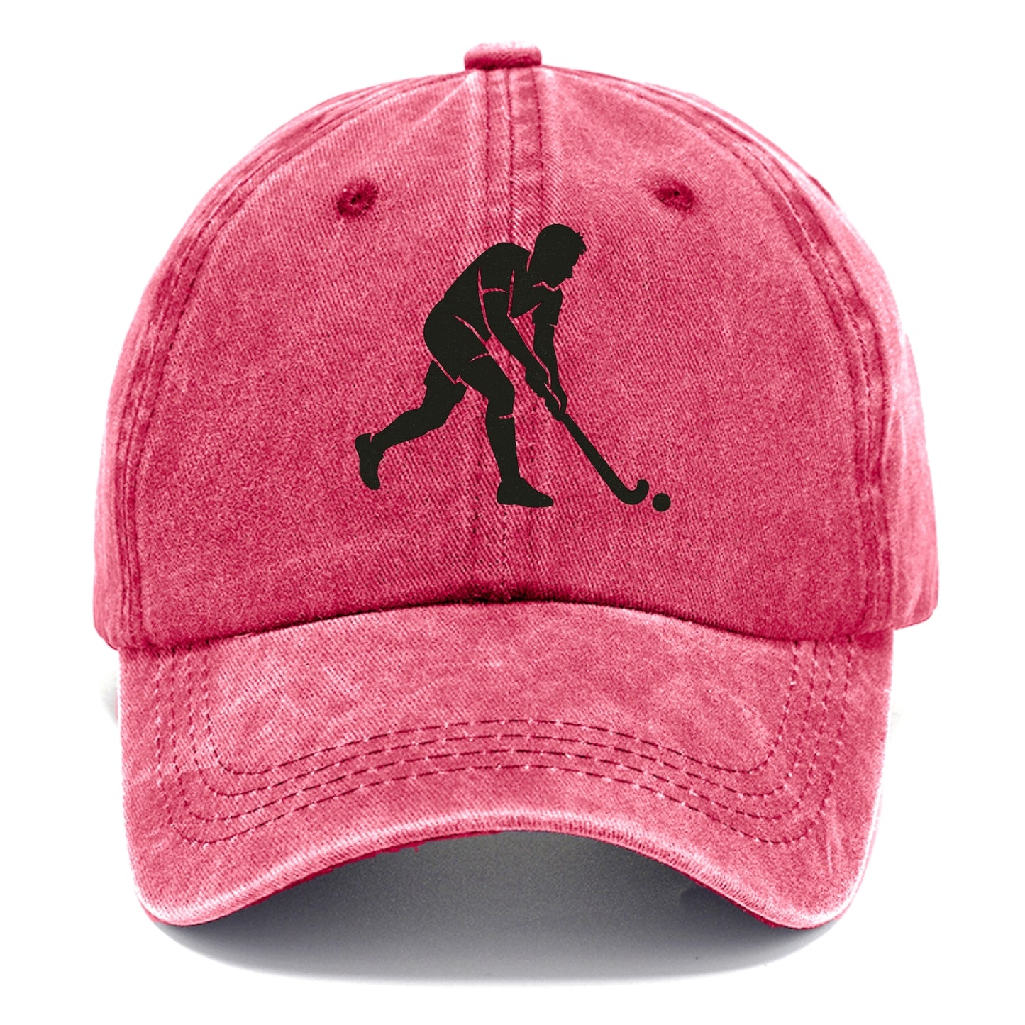 Field hockey player striking the ball - Classic Cap - Pomegranate Blush(Pink)