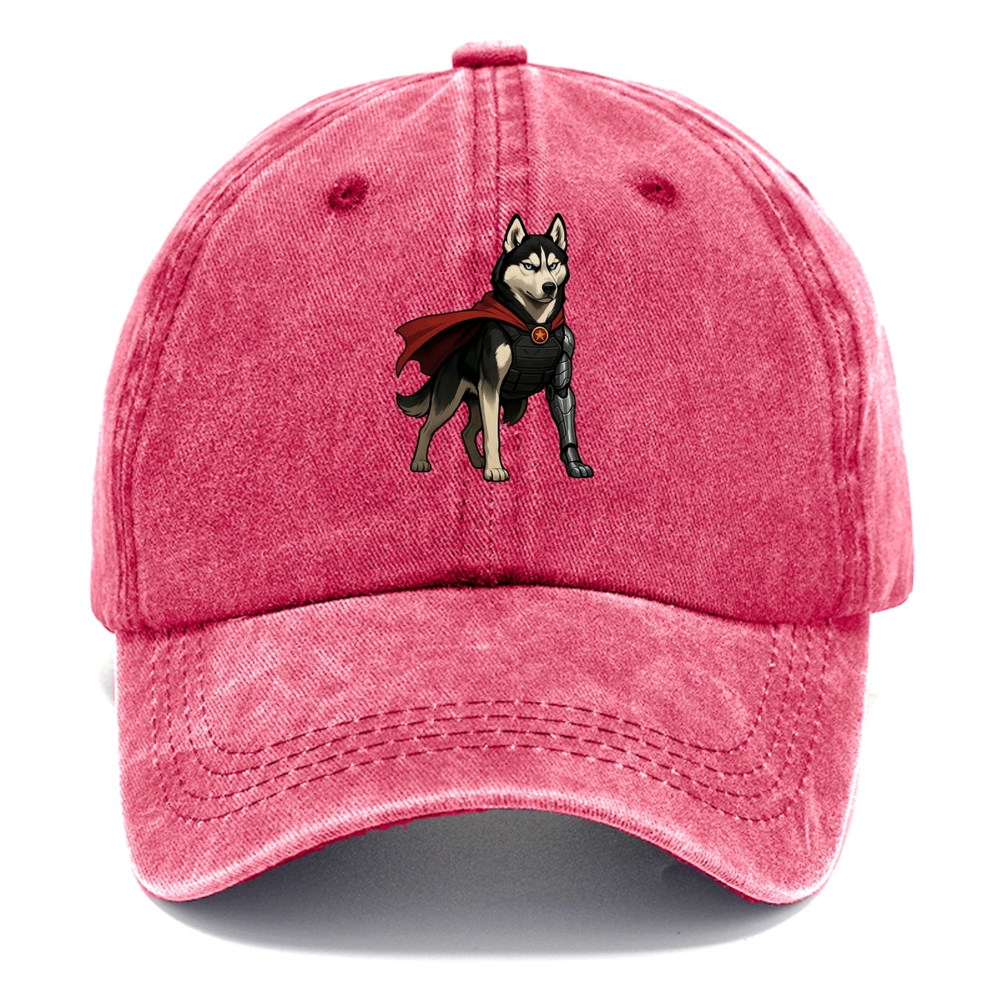 Siberian Husky Winter Soldier - Classic Cap - Pomegranate Blush(Pink)