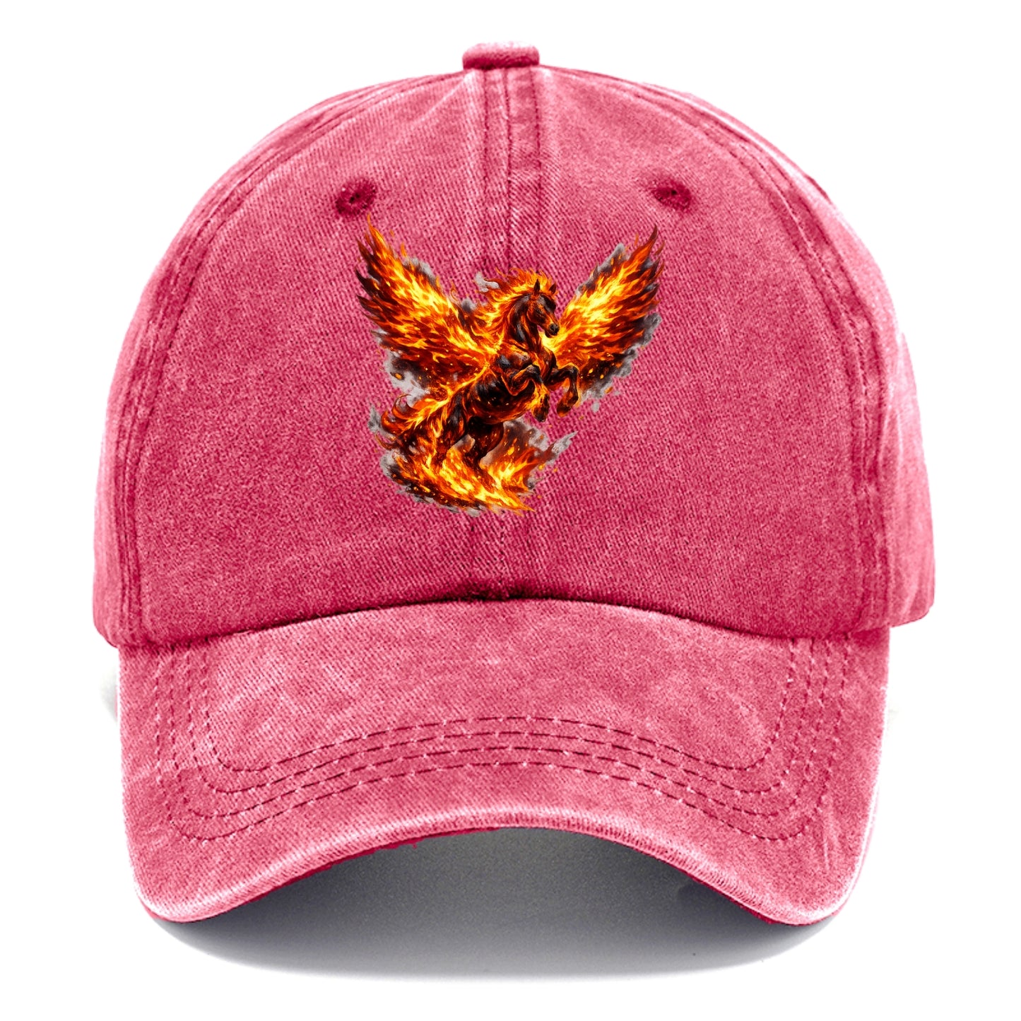 PHOENIX FIRE HORSE | Horse emerging from flames like phoenix | Rebirth transformation - Classic Cap - Pomegranate Blush(Pink)