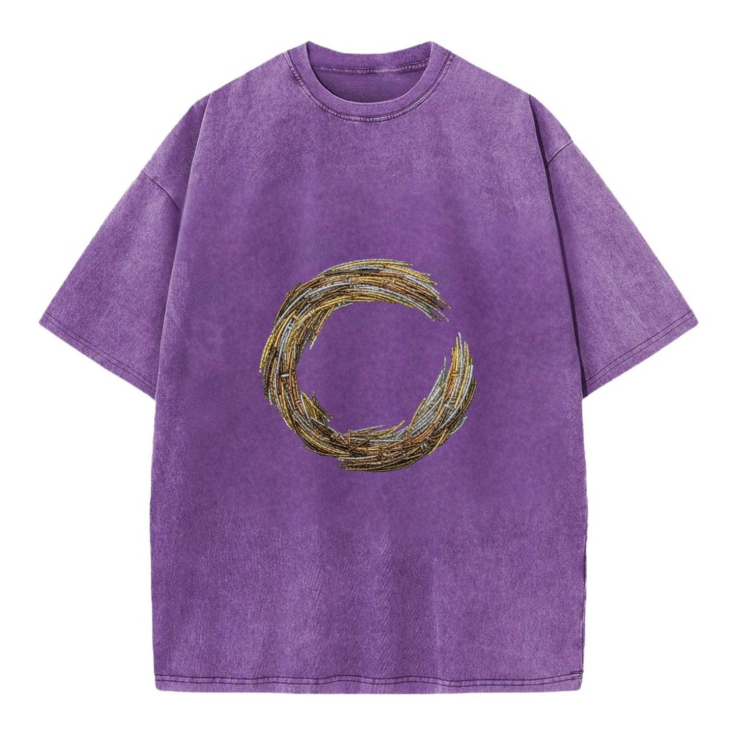 Enso Circle - Vintage T-shirt - Purple