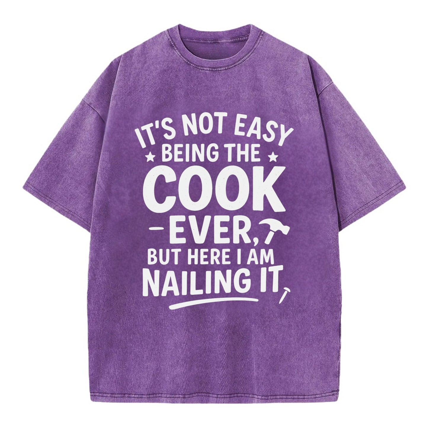 It's not easy being the best COOK ever, but here I am nailing it - Vintage T-shirt - Purple