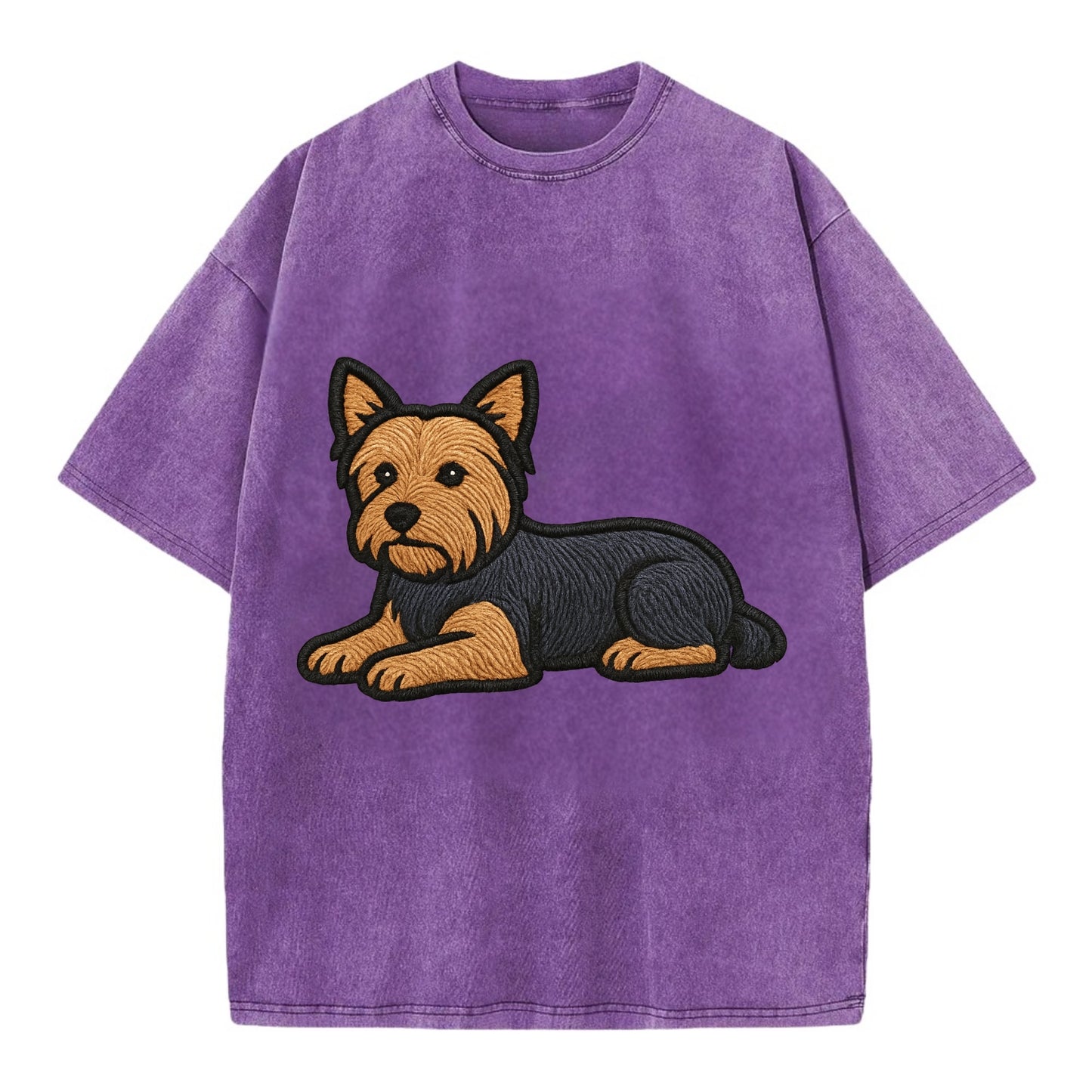 Yorkshire Terrier - Blue and tan relaxed Vintage T-shirt - Purple