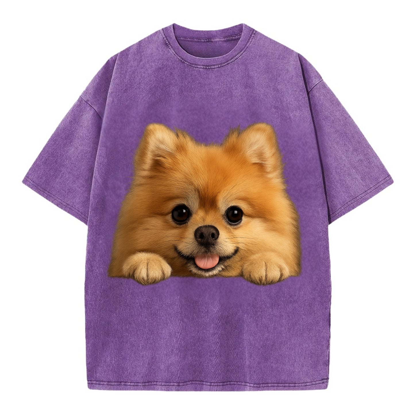 Pomeranian - Vintage T-shirt - Purple
