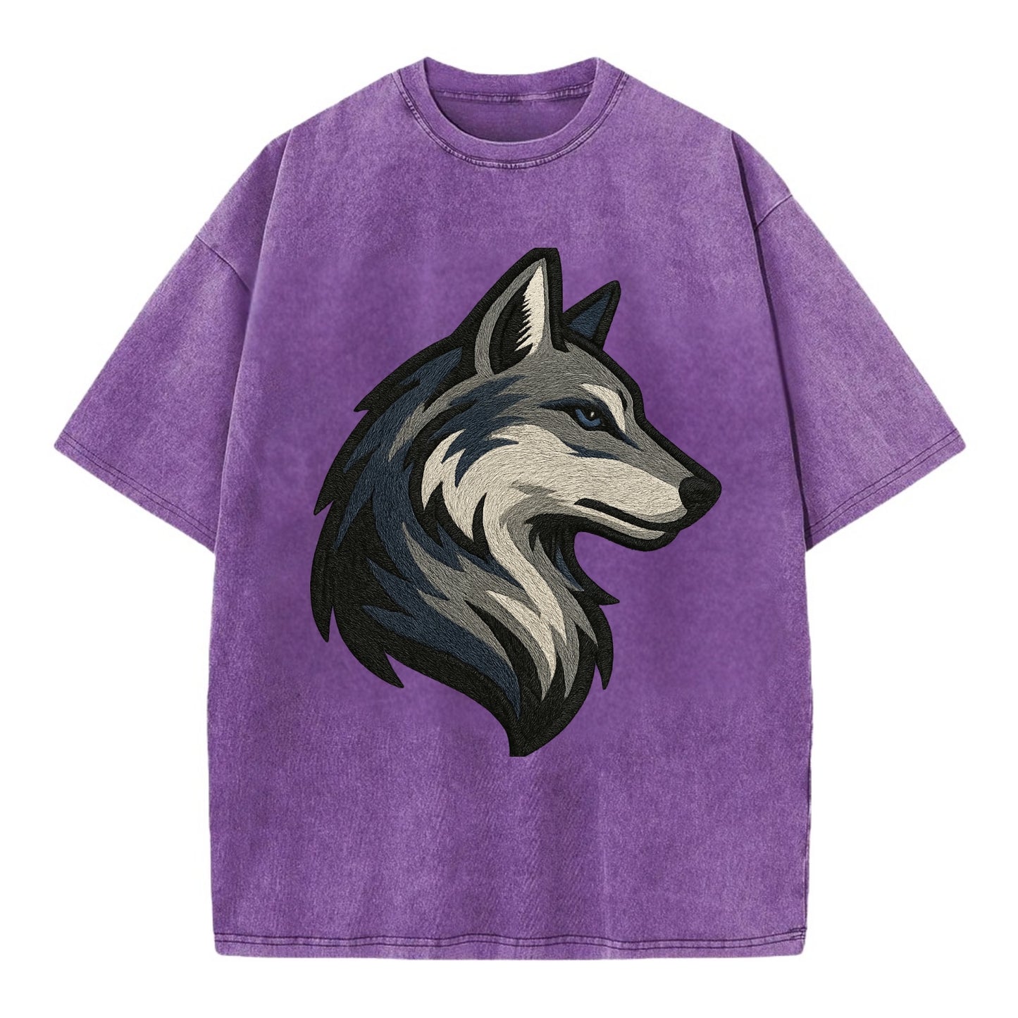 Lone Wolf Wanderer - Vintage T-shirt - Purple