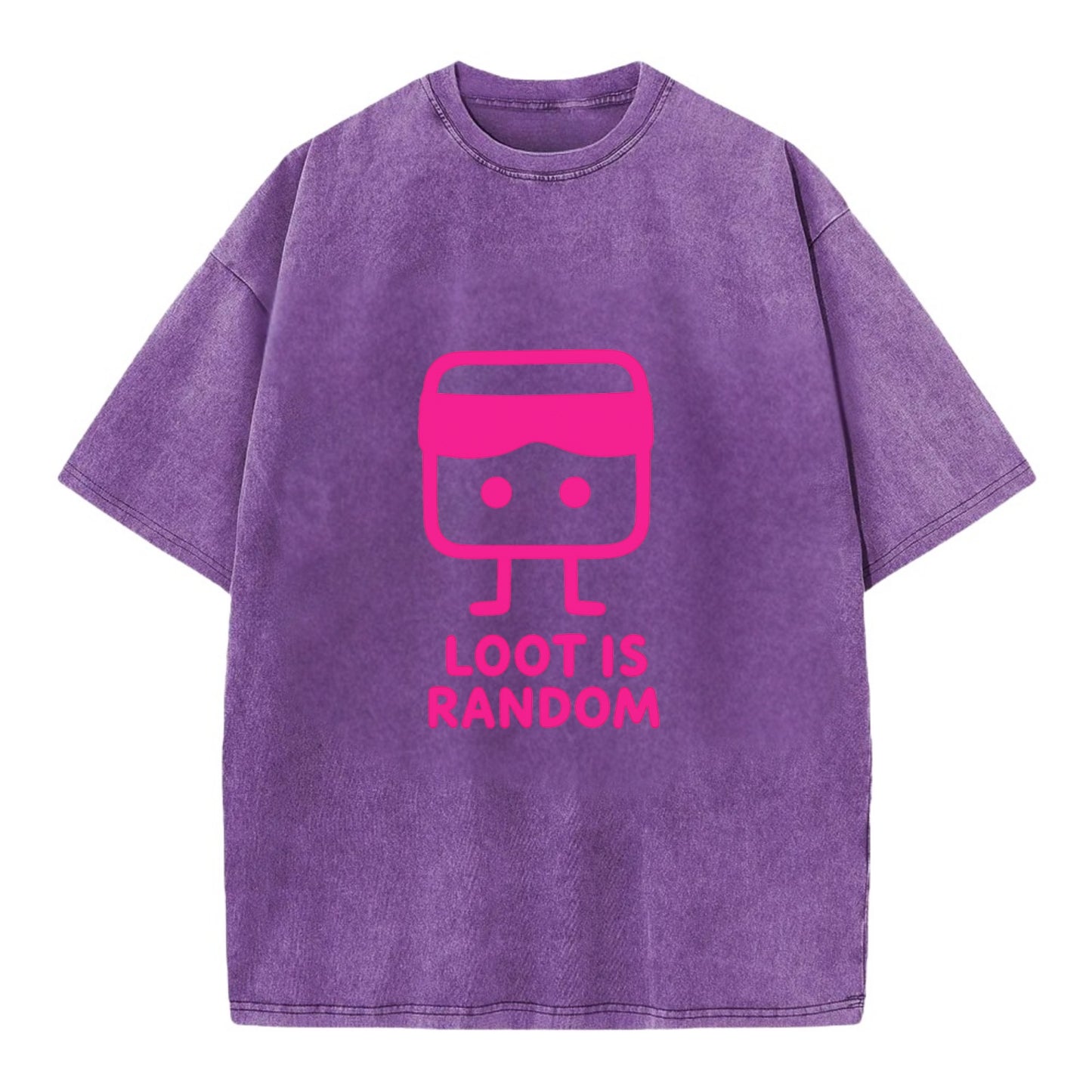 LOOT IS RANDOM | Dice wearing blindfold - Vintage T-shirt - Purple