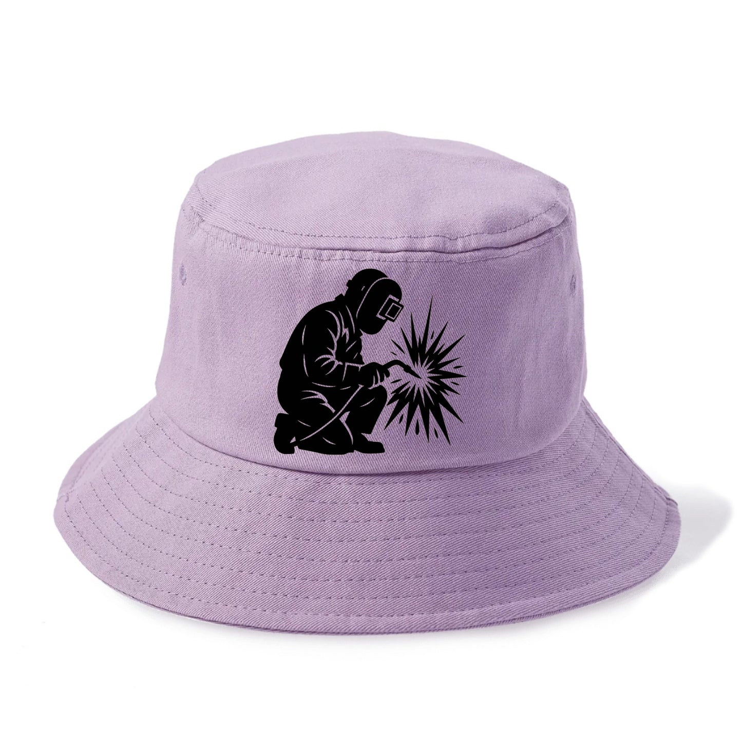 Welder sparks flying dramatically - Bucket Hat - Purple