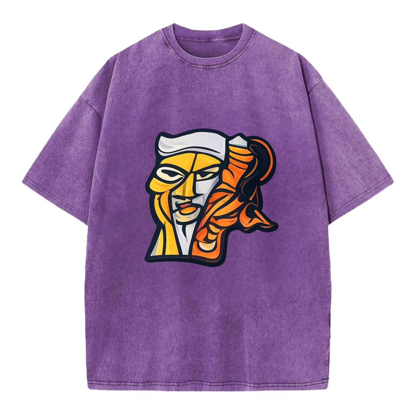 Axis Face - Vintage T-shirt - Purple