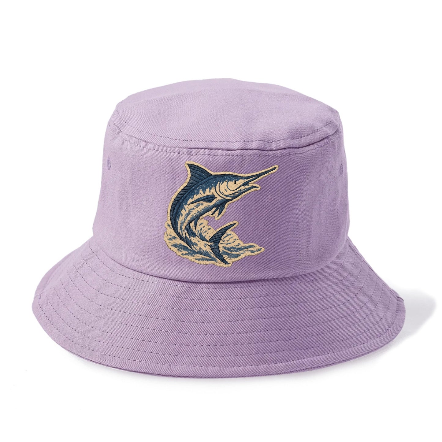 SWORDFISH MARLIN - leaping marlin in blue and silver , sport fishing - Bucket Hat - Purple