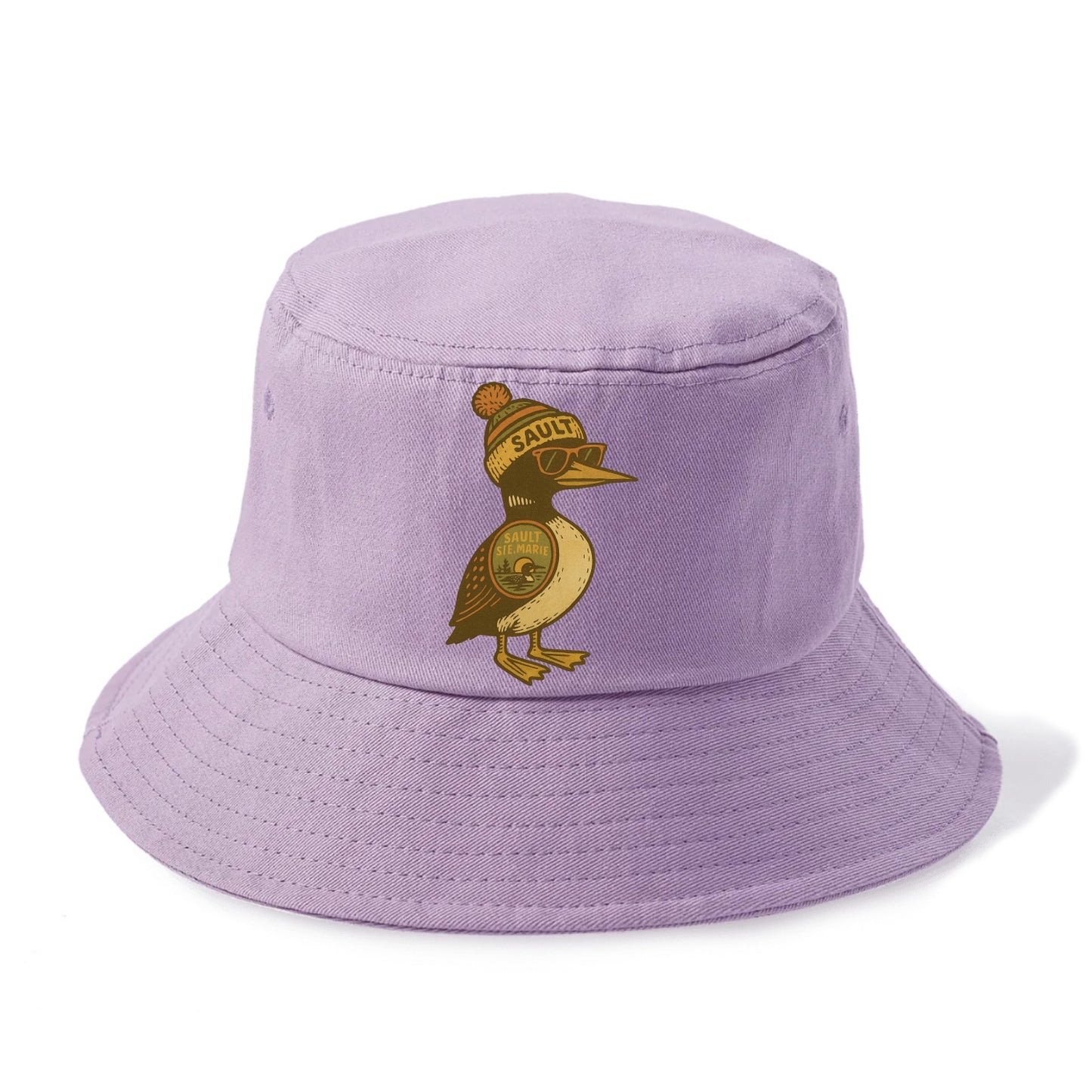 Sault Ste Marie Loon wearing Sault beani - Bucket Hat - Purple