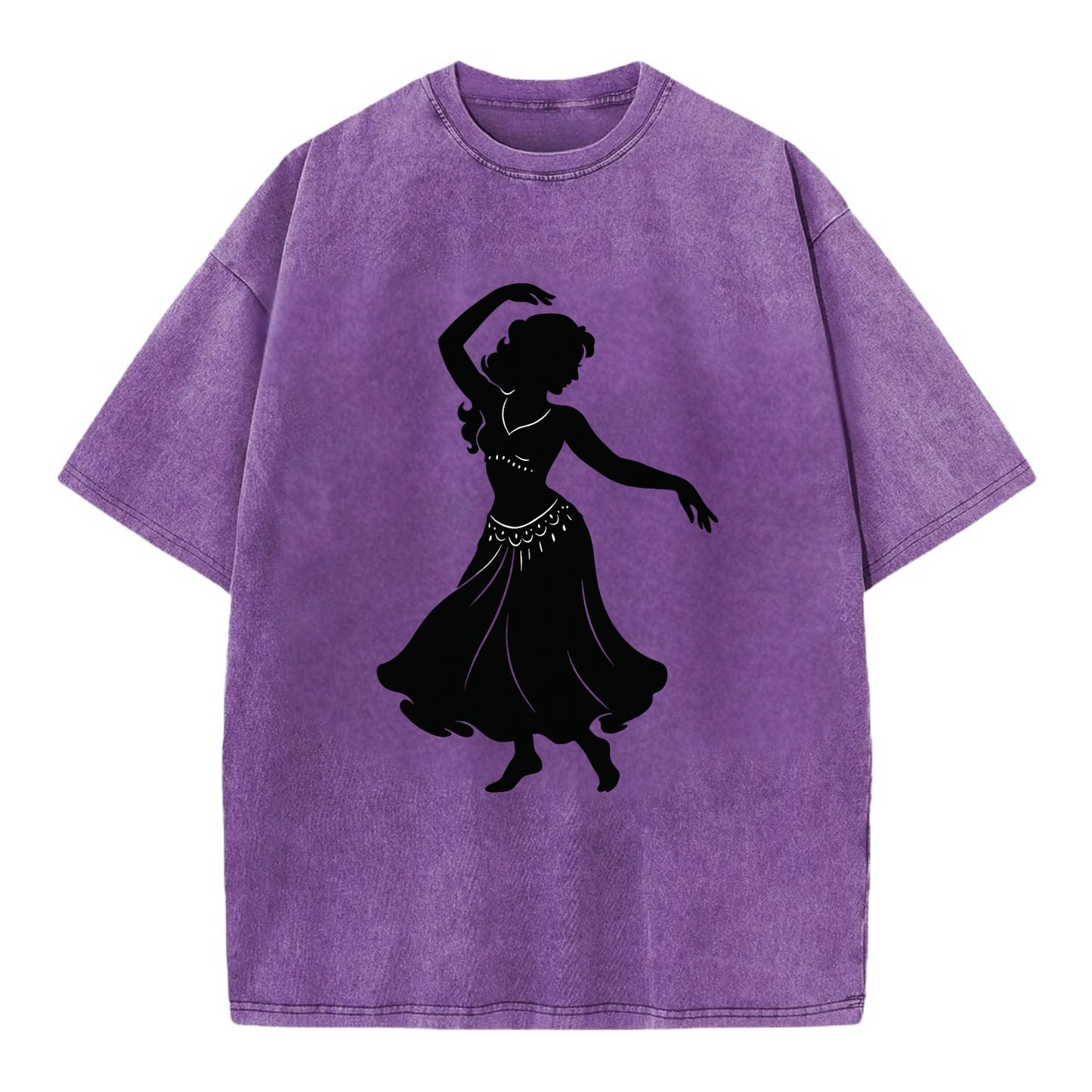 Belly dancer graceful gesture - Vintage T-shirt - Purple