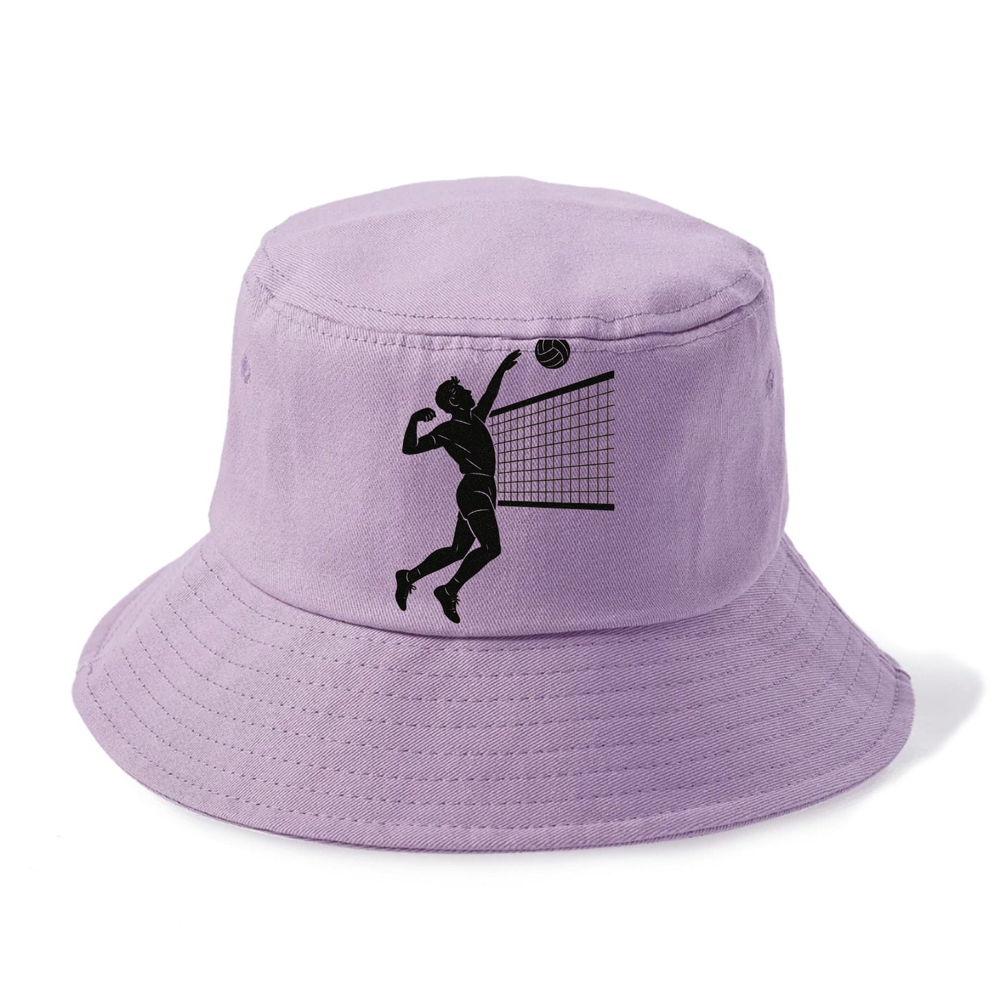 Volleyball player spiking at the net - Bucket Hat - Purple