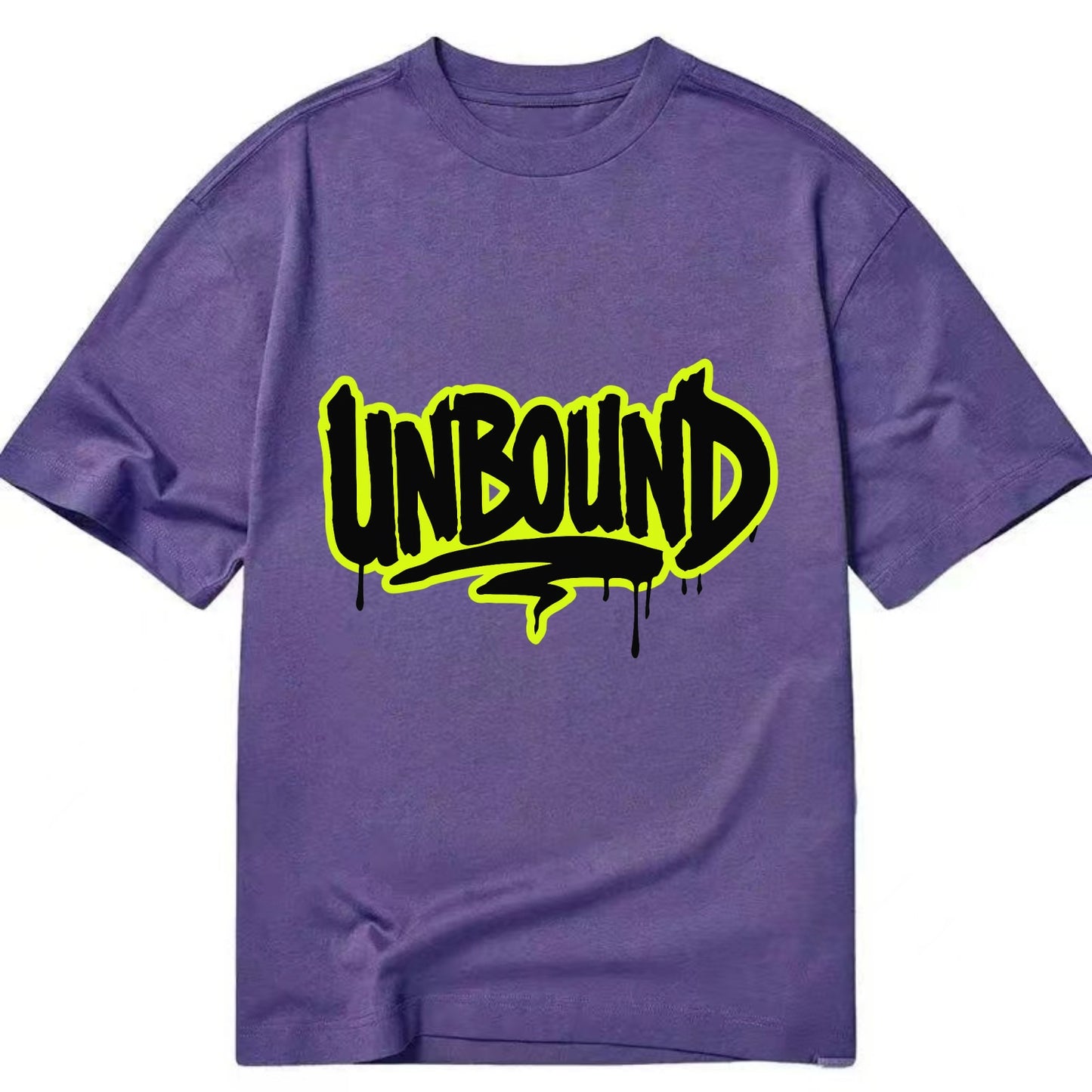 Bold typography design - "UNBOUND" - without limits, free from constraints - Classic T-shirt - Purple