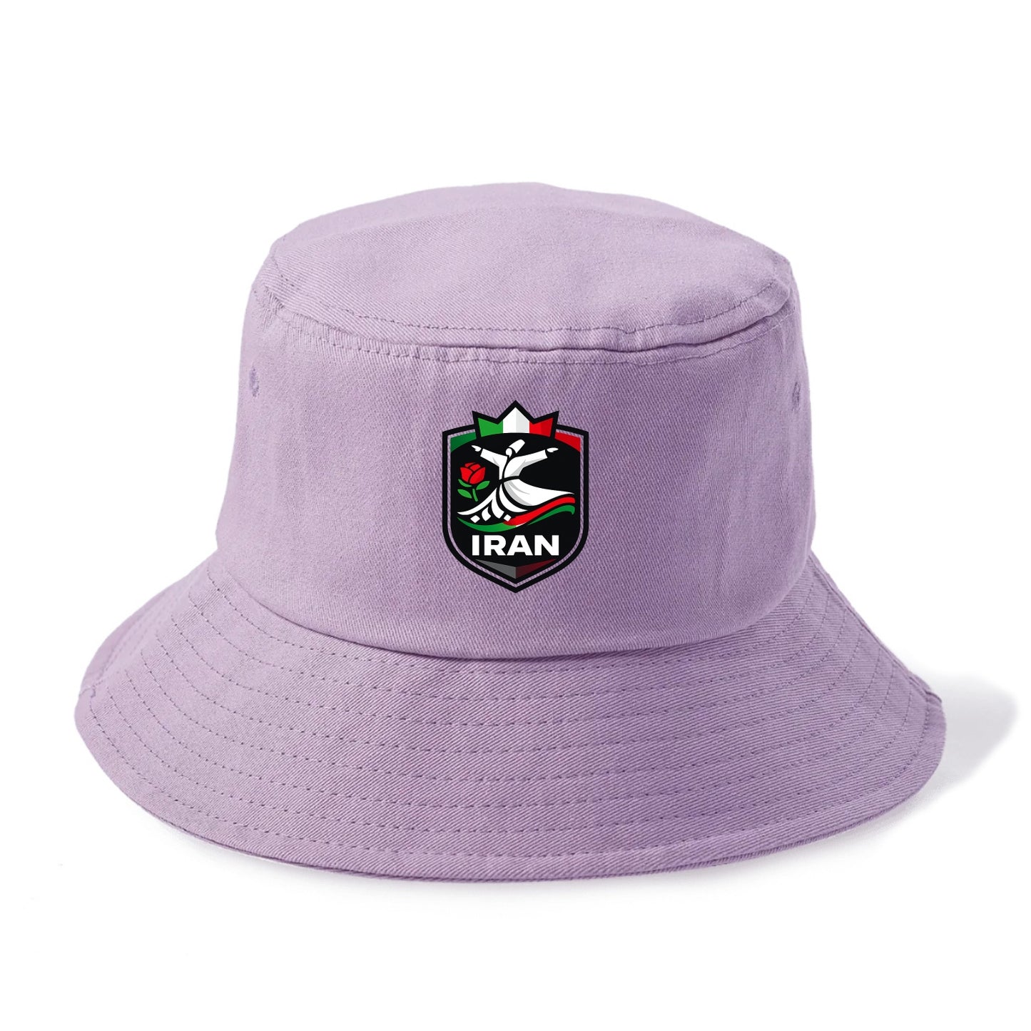 Iran Rumi Poetry Badge - Bucket Hat - Purple