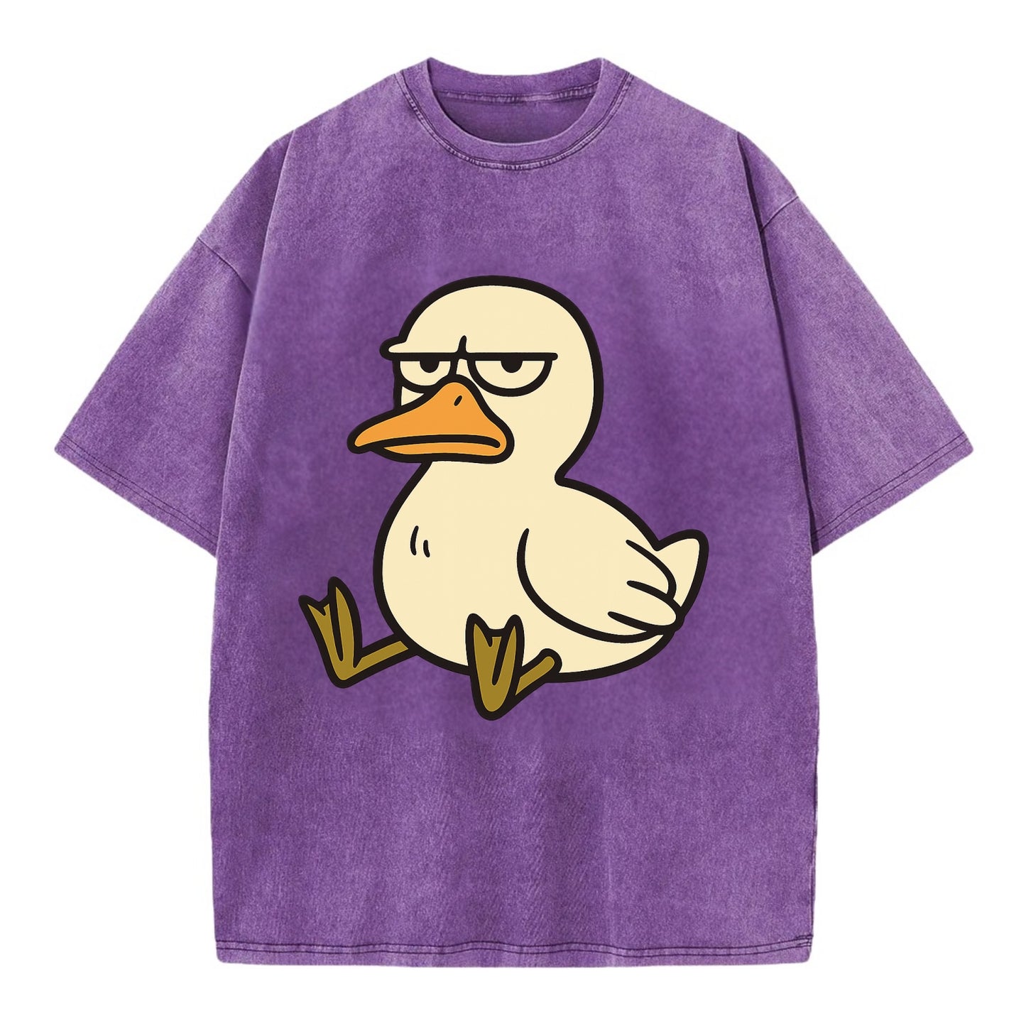 The Duck Judging Silently - Vintage T-shirt - Purple