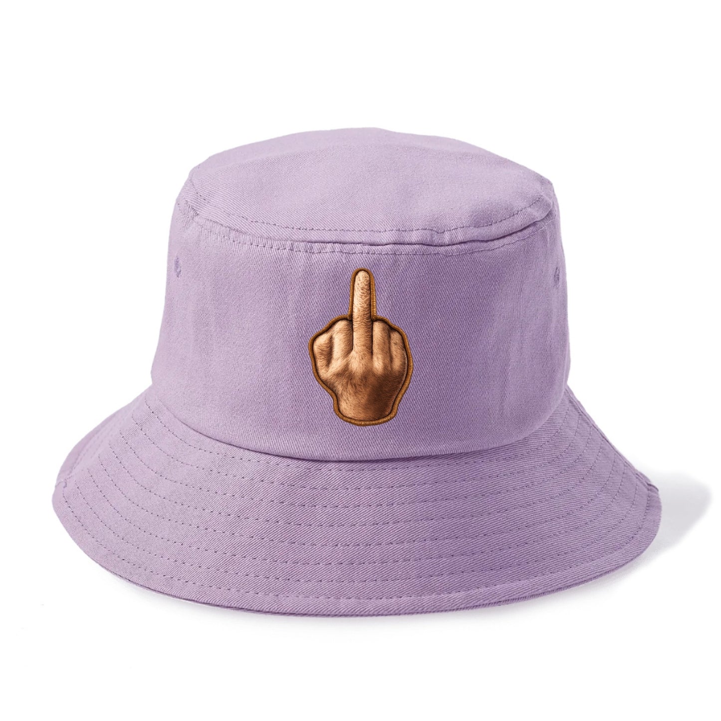 MIDDLE FINGER - hand gesture in skin tone , attitude - Bucket Hat - Purple
