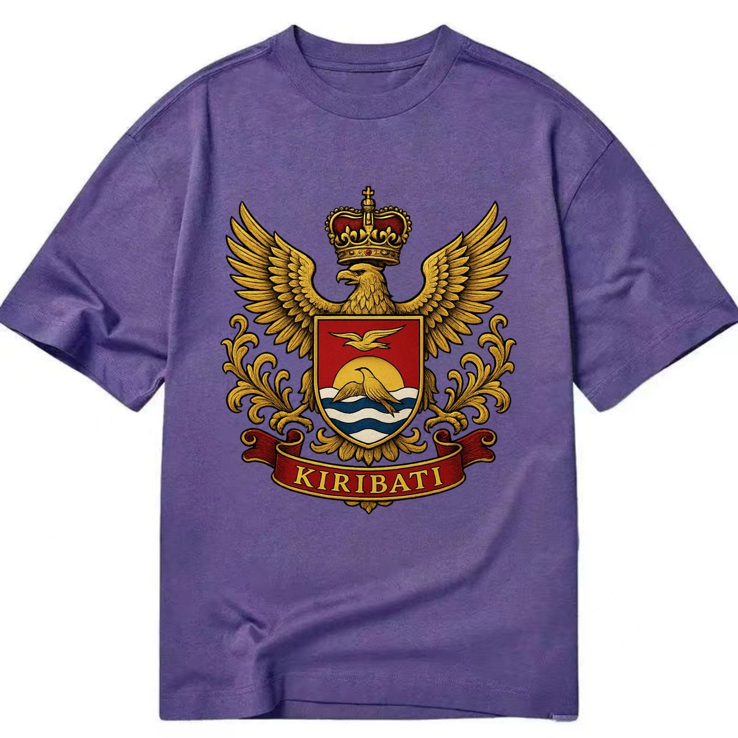 Kiribati Heritage Badge - Classic T-shirt - Purple