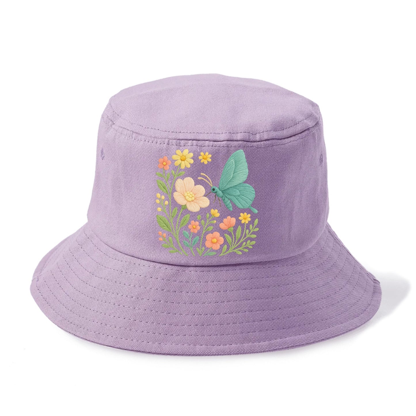 Mint Night Butterfly - Bucket Hat - Purple