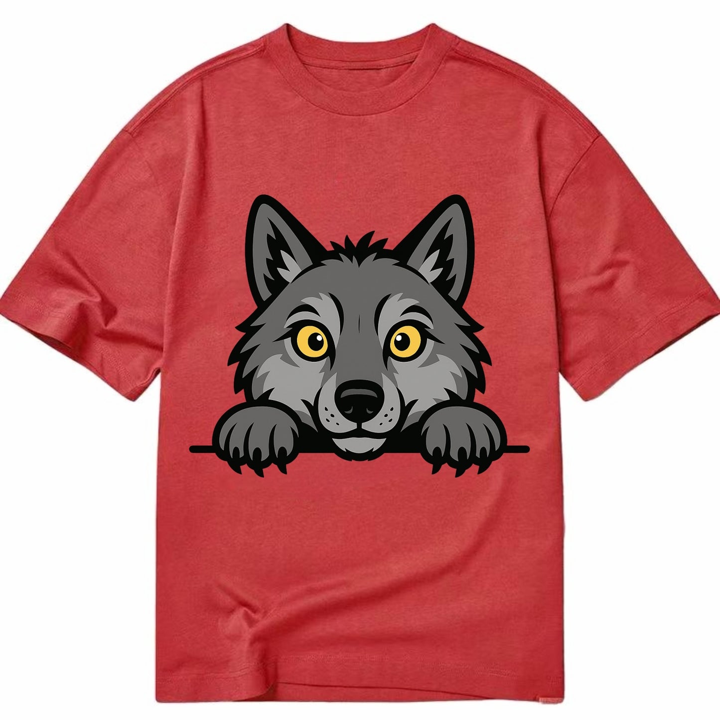Wolf - Classic T-shirt - Red