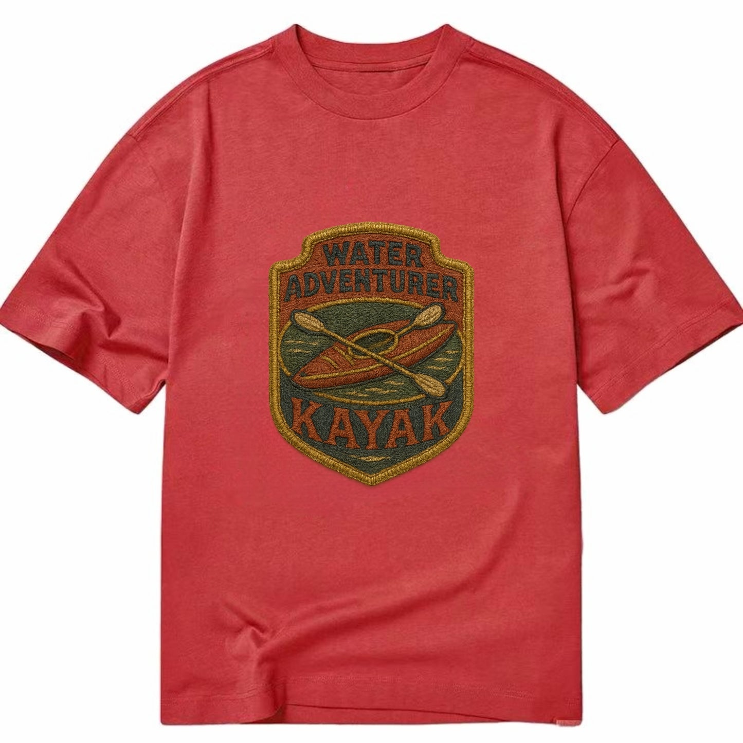 Kayak with paddle - water adventurer - Classic T-shirt - Red
