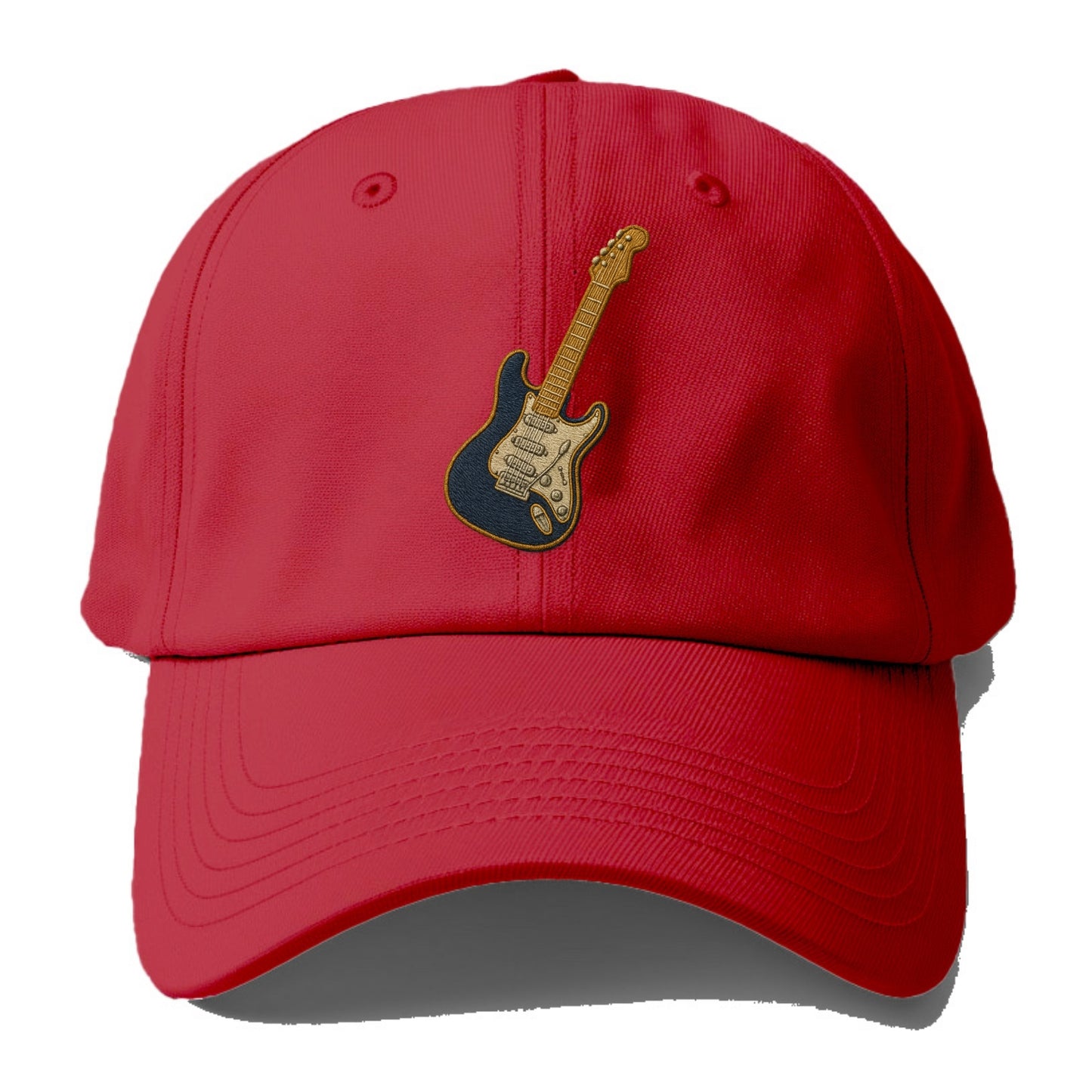 Electric Guitar - Baseball Cap - Red