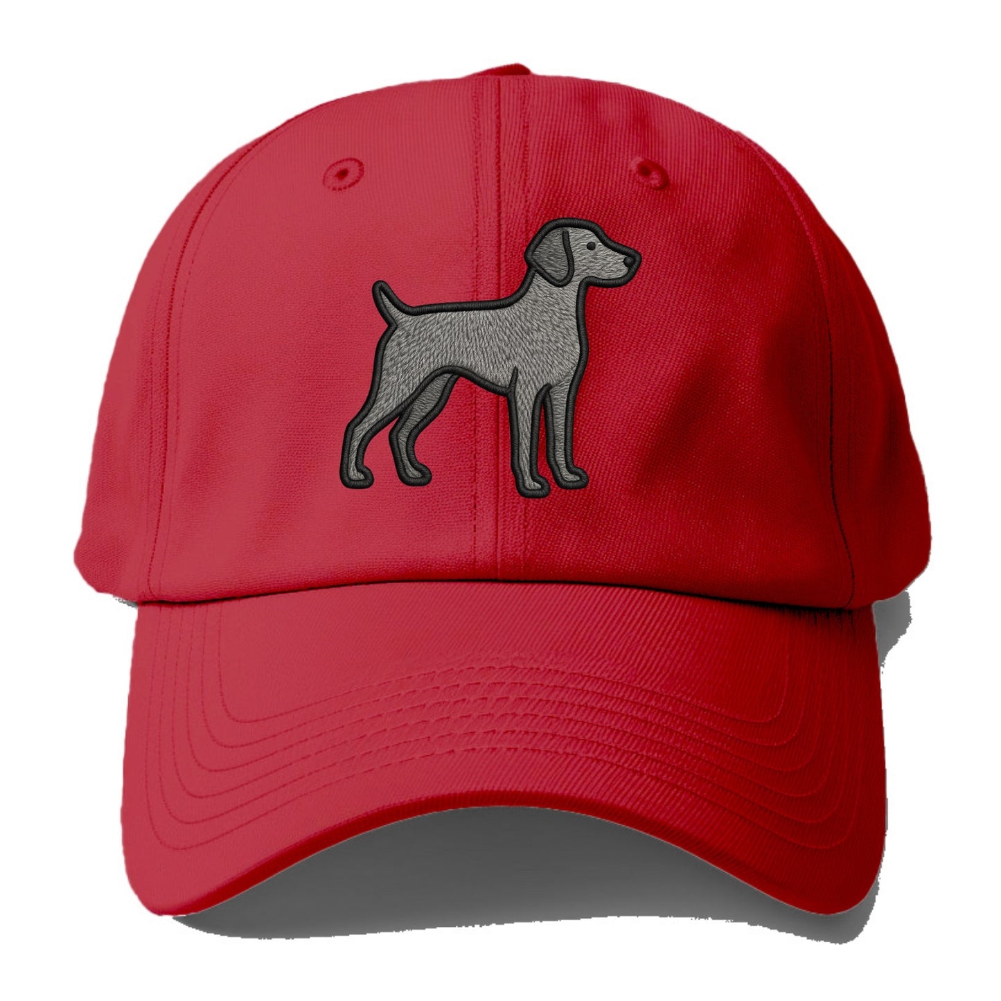 Weimaraner - Trendy gray ghost design wi - Baseball Cap - Red