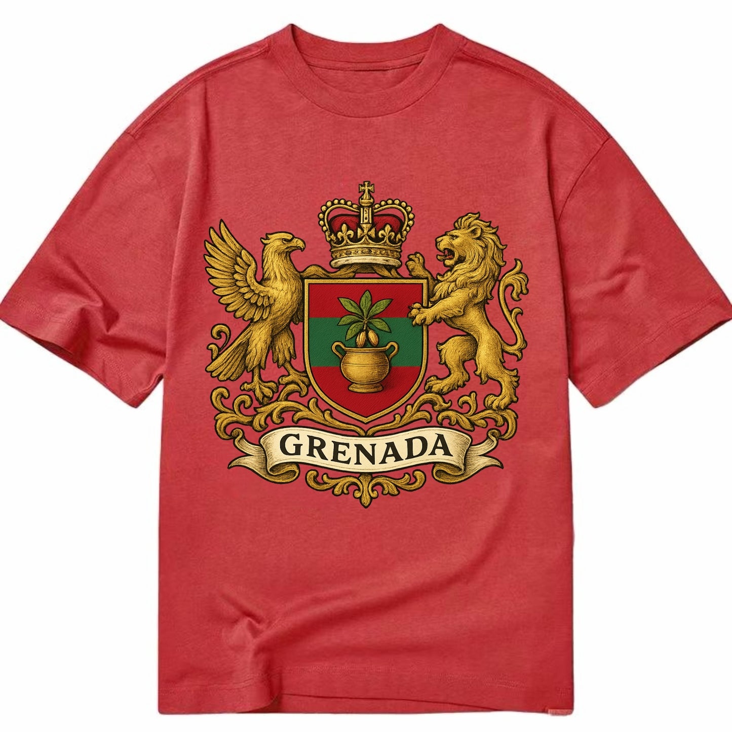 Grenada Heritage Badge - Classic T-shirt - Red