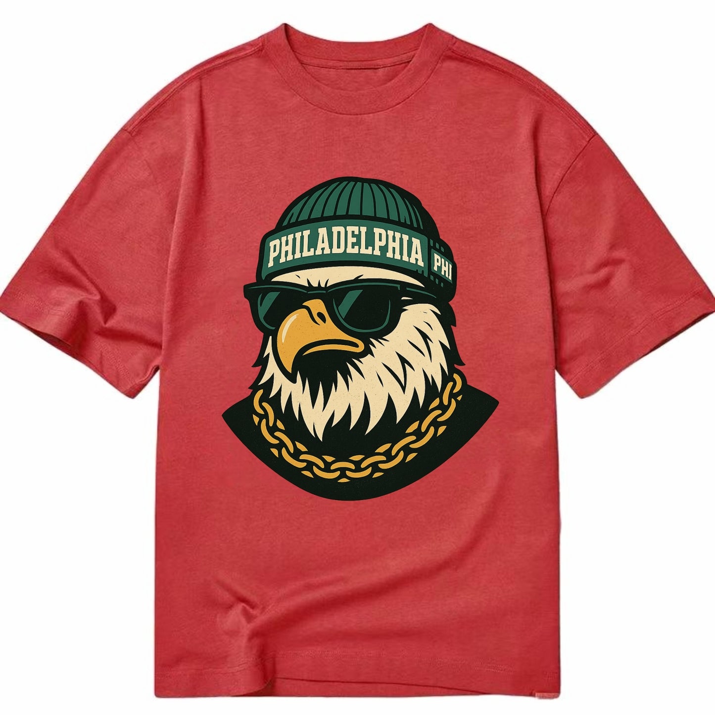 "eagle" "philadelphia" "phi" "green" "us East" - Classic T-shirt - Red