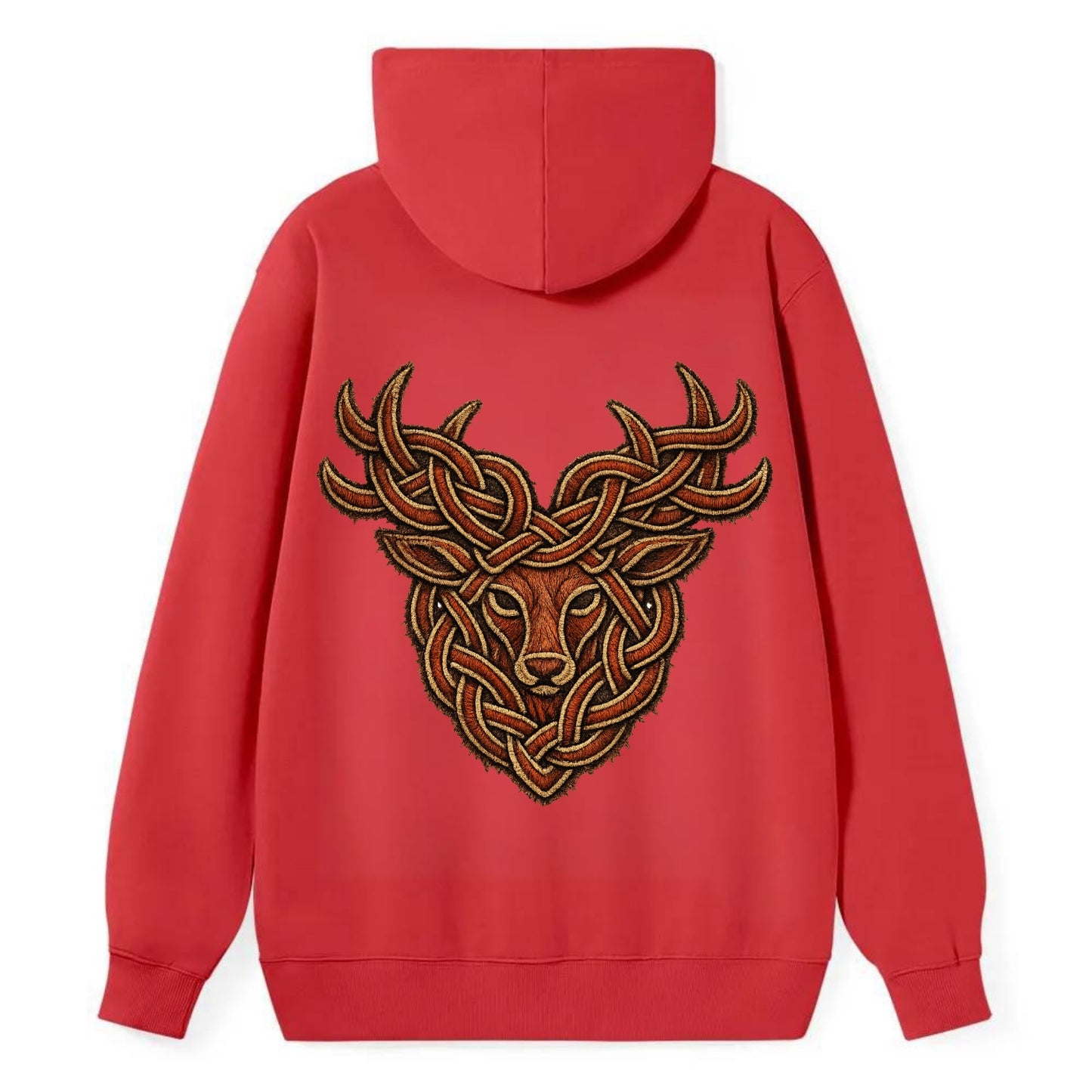 Stag Knot - Classic Pullover Hoodie - Red