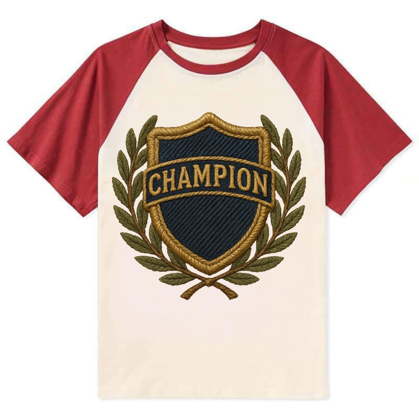 Champion Shield - Contrast Raglan T-shirt - Red